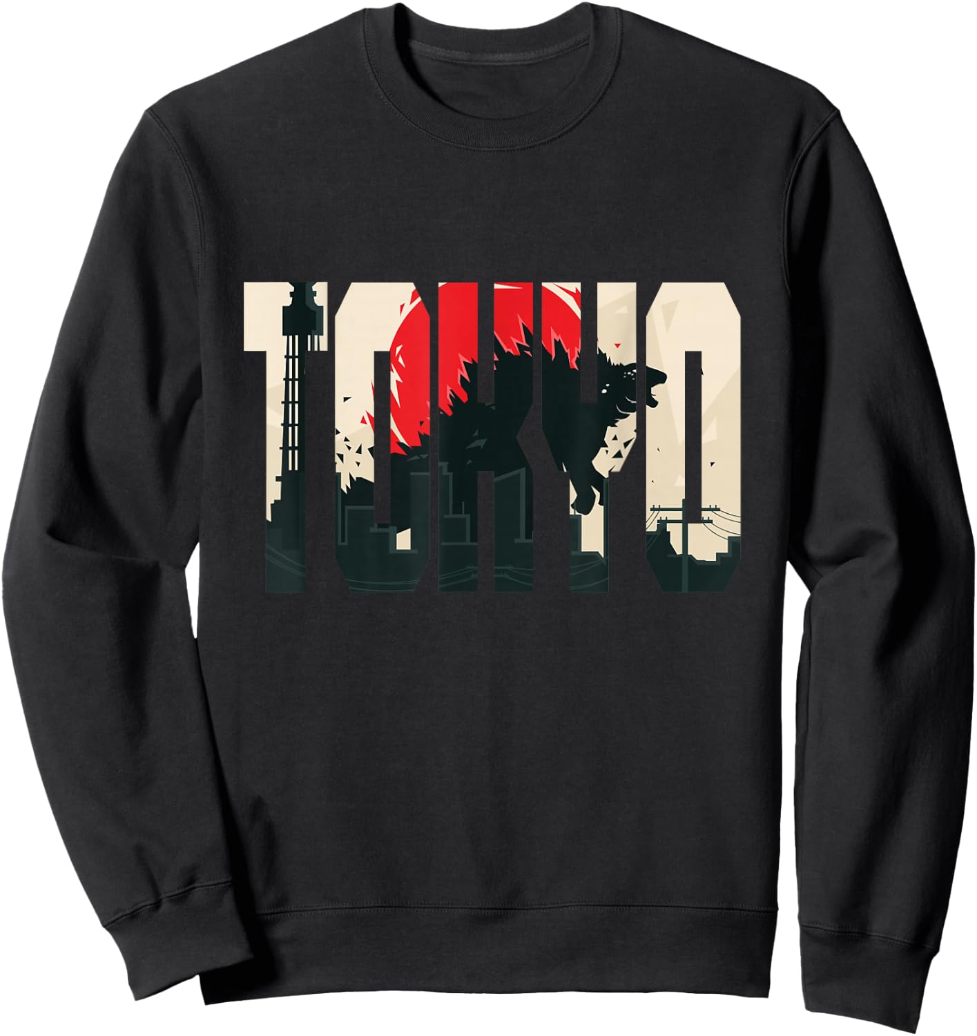 Tokyo Japan Monster Attack Sweatshirt - Sweatshirt | Black