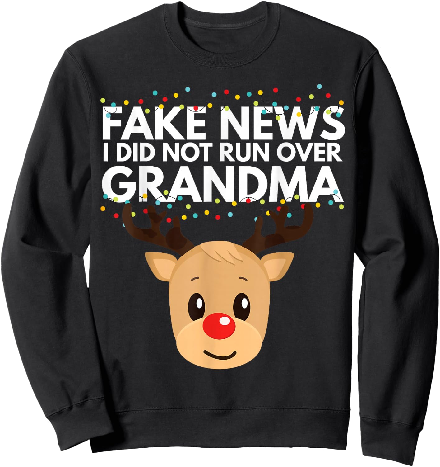 FS Christmas and Holiday Gifts Kids Casual Winter Black Cartoon , Small, Short Sleeve, Pull On, Classic Fit, Modern Casual, Christmas, Holiday, , Shirt Sweatshirt - Sweatshirt | Black