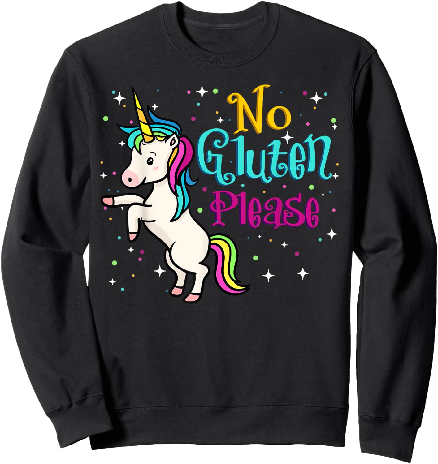 No Gluten Please Shirt Celiac Disease Autoimmune Eco Gift Sweatshirt - Sweatshirt | Black