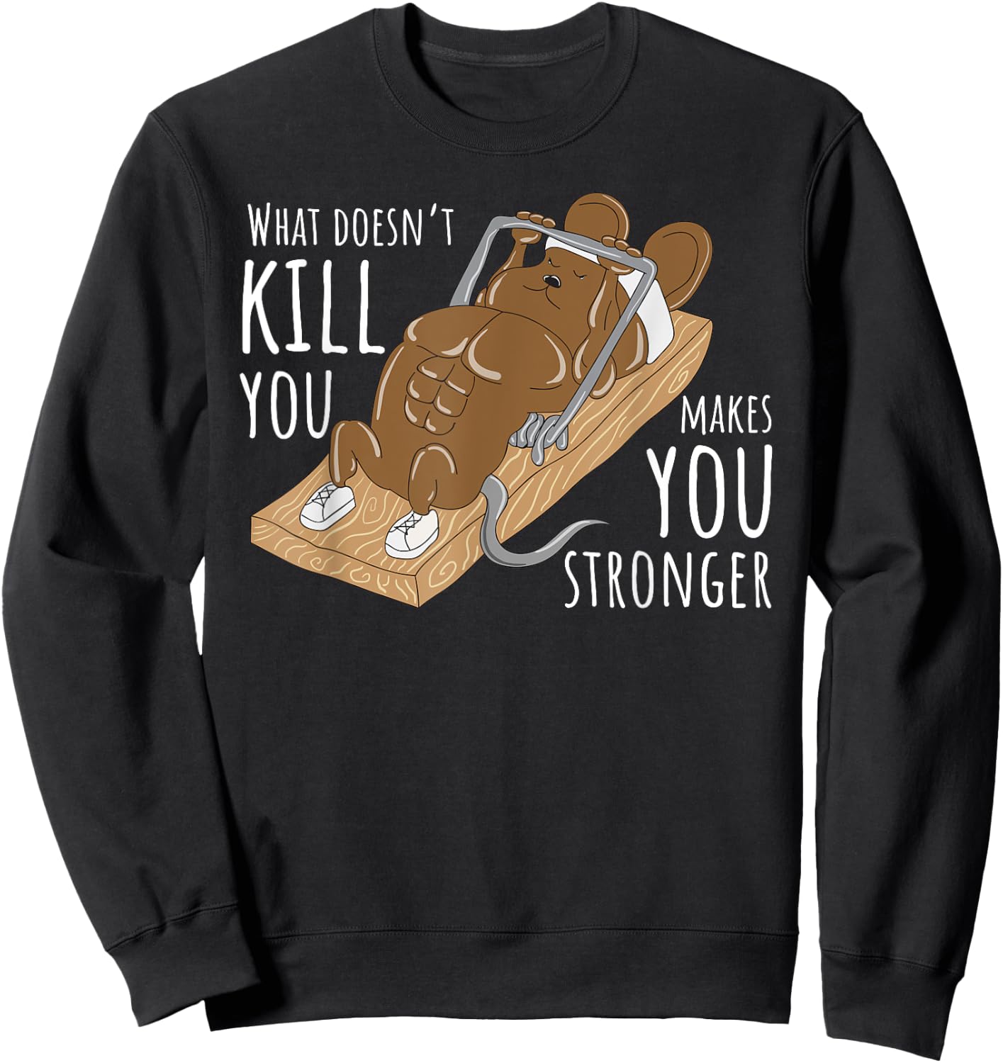 Gym Rat Workout Encouragement Funny Motivational Quote Gift Sweatshirt - Sweatshirt | Black