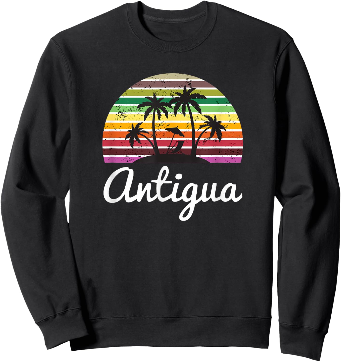 Antigua Shirt Travel Vacation Souvenir Gift Sweatshirt - Sweatshirt | Black