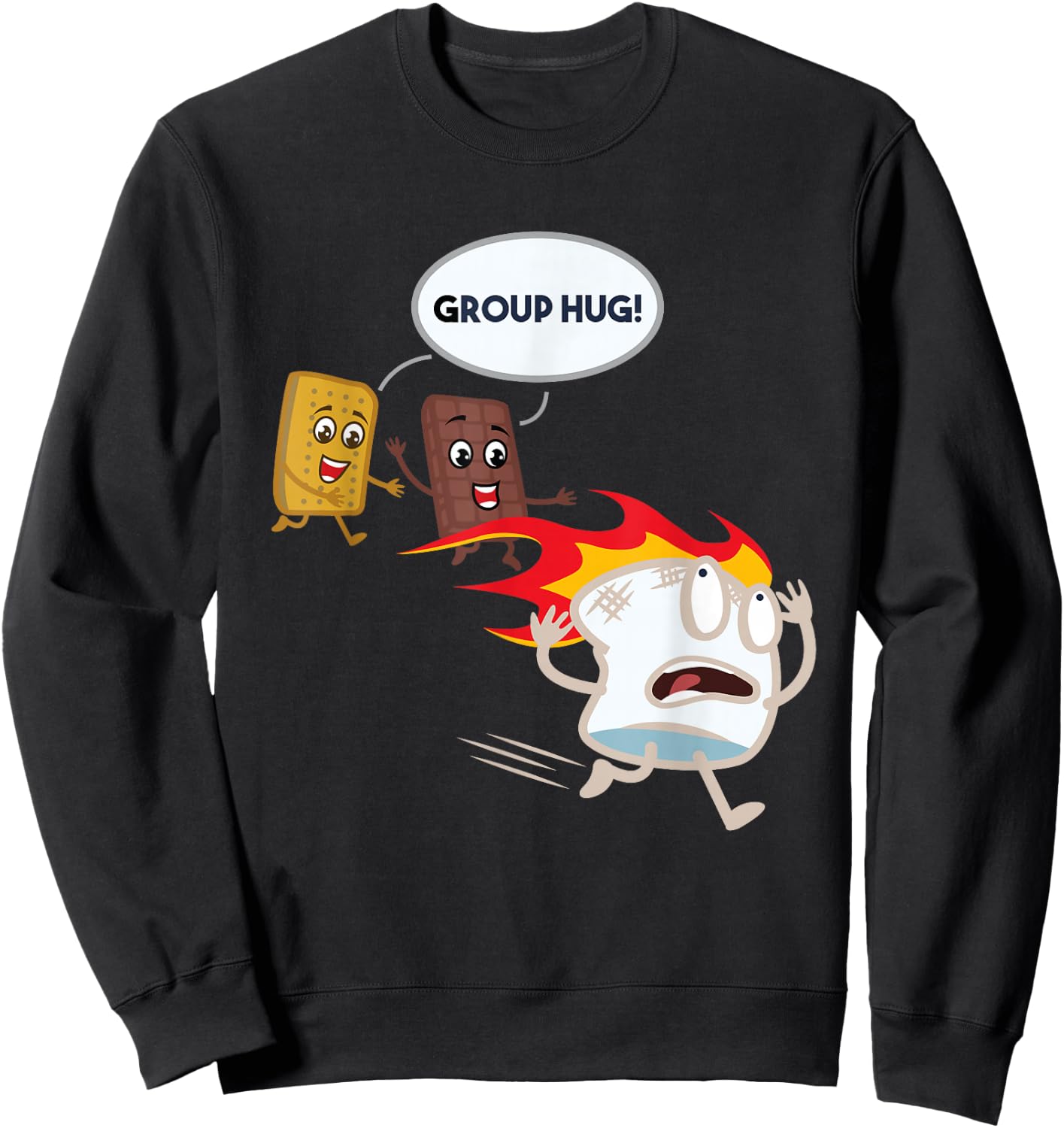 Funny Smores Camping Roasting Outdoor Women Sweatshirt - Sweatshirt | Black