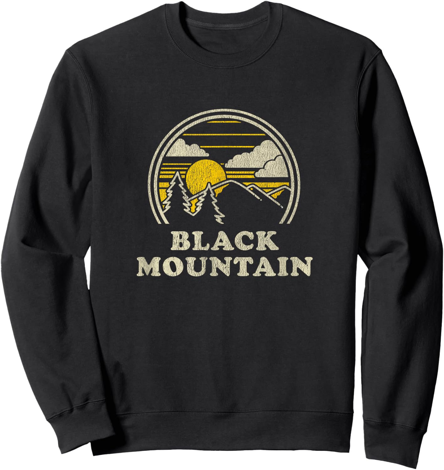 Black Mountain North Carolina NC T Shirt Vintage Hiking Sweatshirt - Sweatshirt | Black