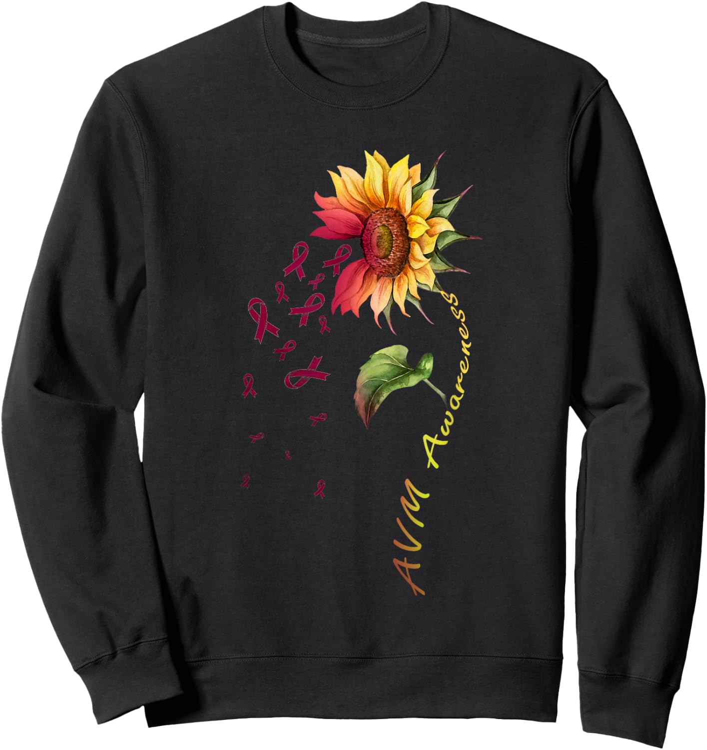 AVM Awareness Sunflower Shirt Sweatshirt - Sweatshirt | Black