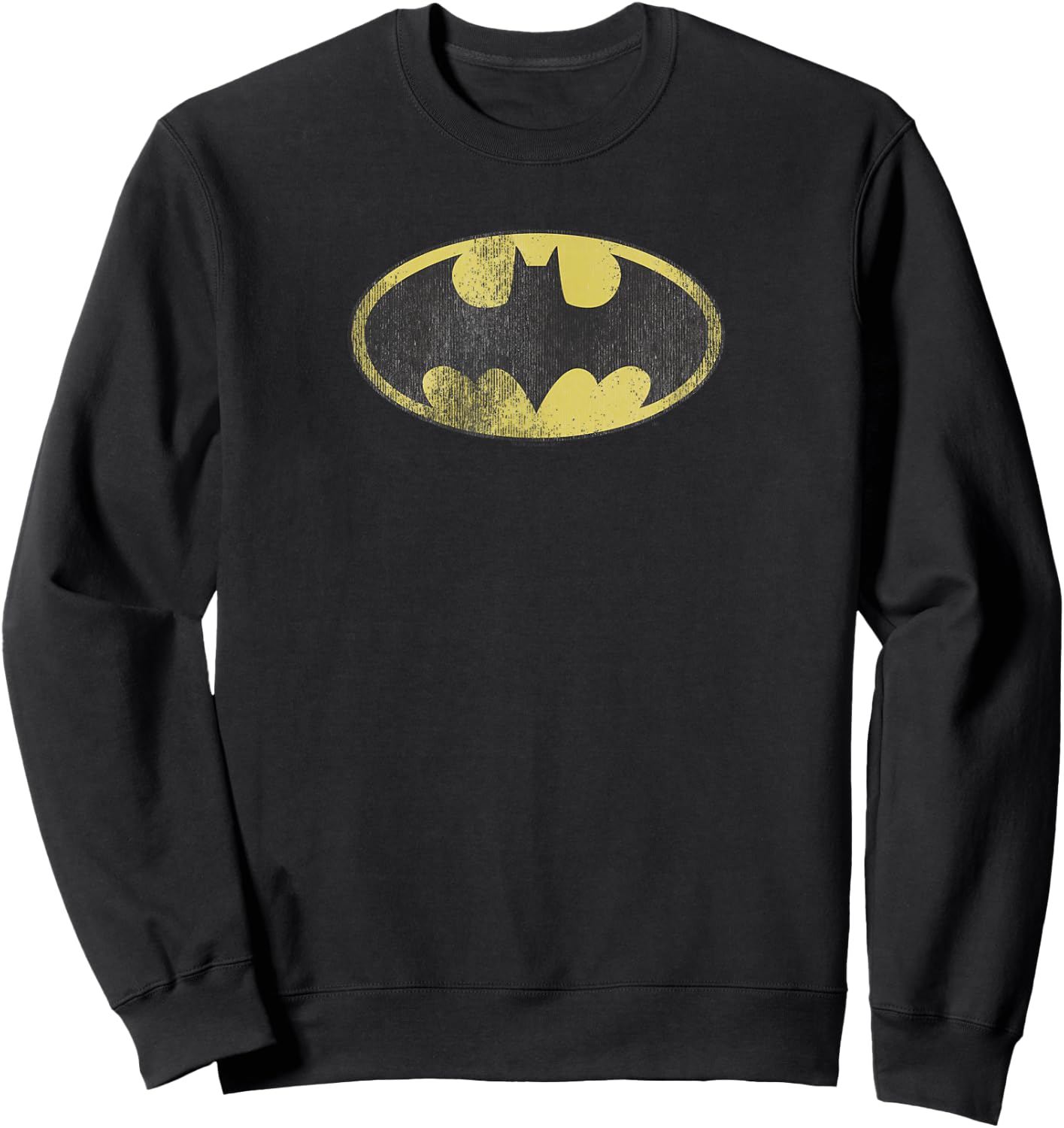 Batman Retro Bat Logo Distressed Sweatshirt - Sweatshirt | Black