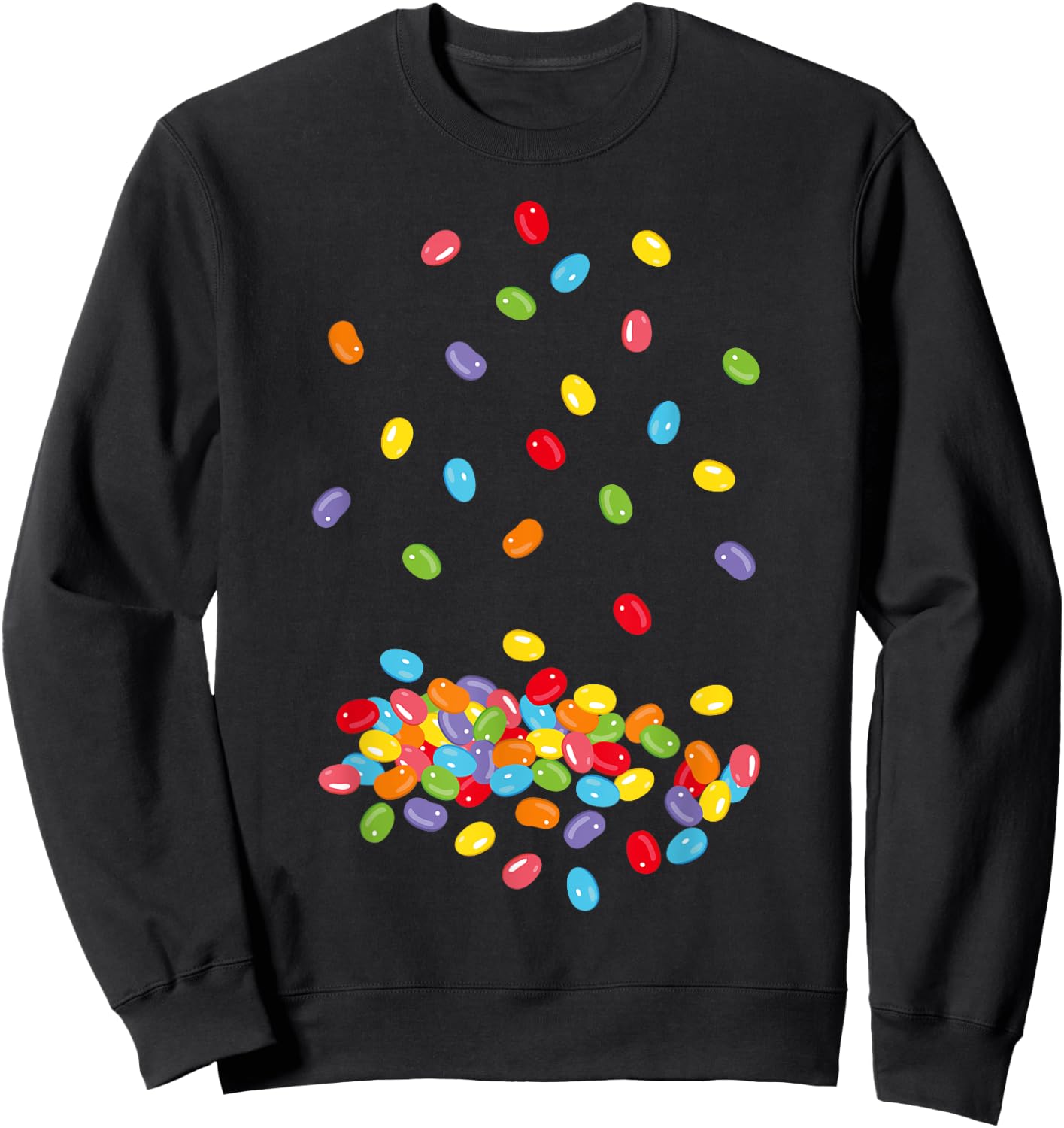 Jelly Beans Colourful Jelly Sweets Design Sweatshirt - Sweatshirt | Black