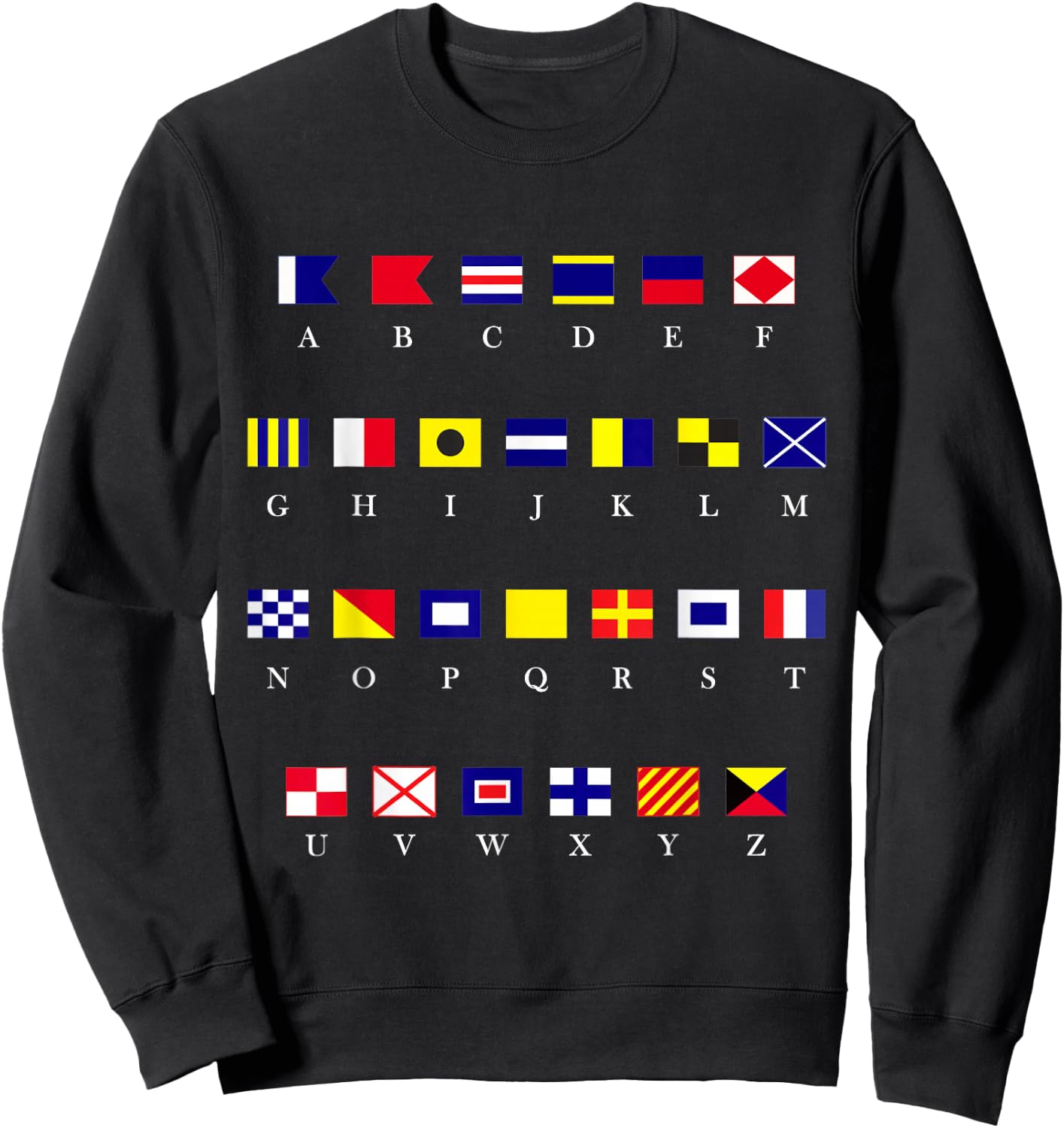 Nautical signal flag alphabet Sweatshirt - Sweatshirt | Black