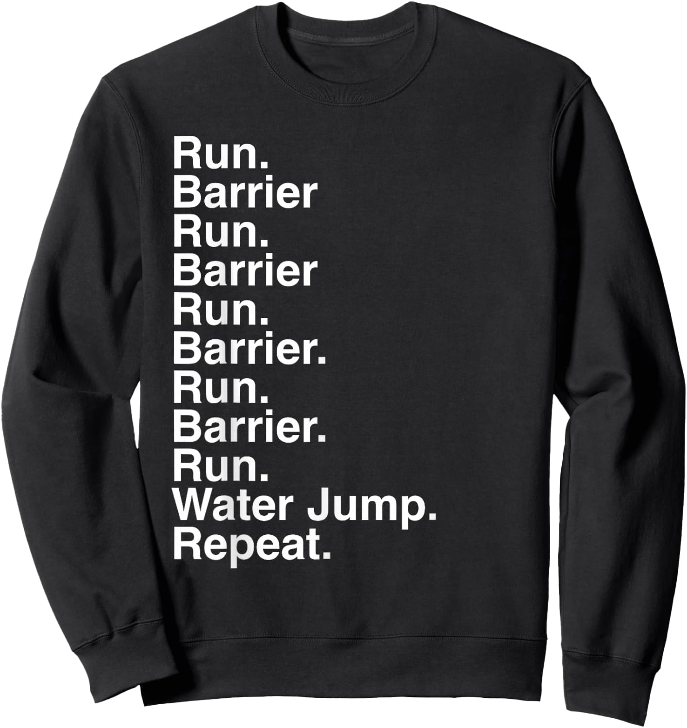 Steeplechase Track and Field Run Barrier Water Jump Sweatshirt - Sweatshirt | Black