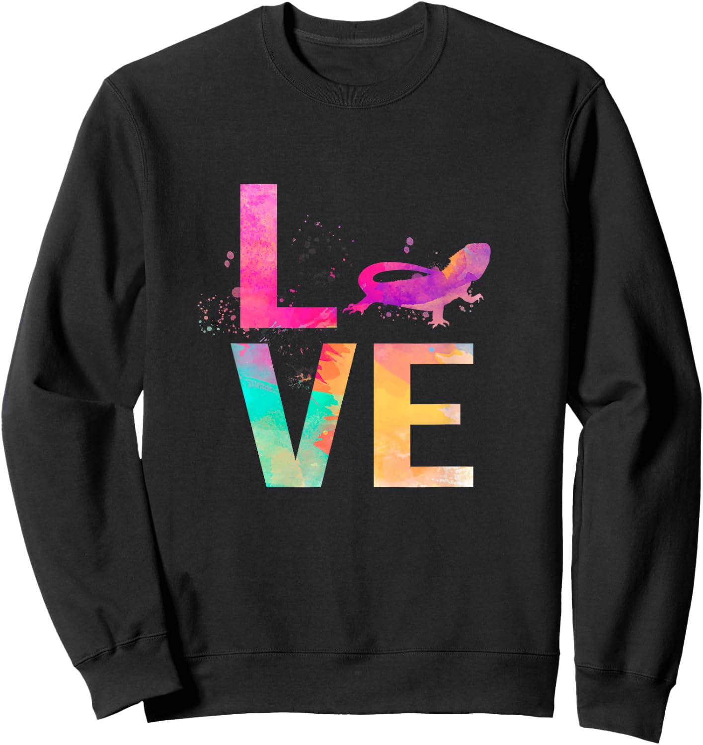 Colorful Bearded Dragon Mom Gifts Bearded Dragon Sweatshirt - Sweatshirt | Black