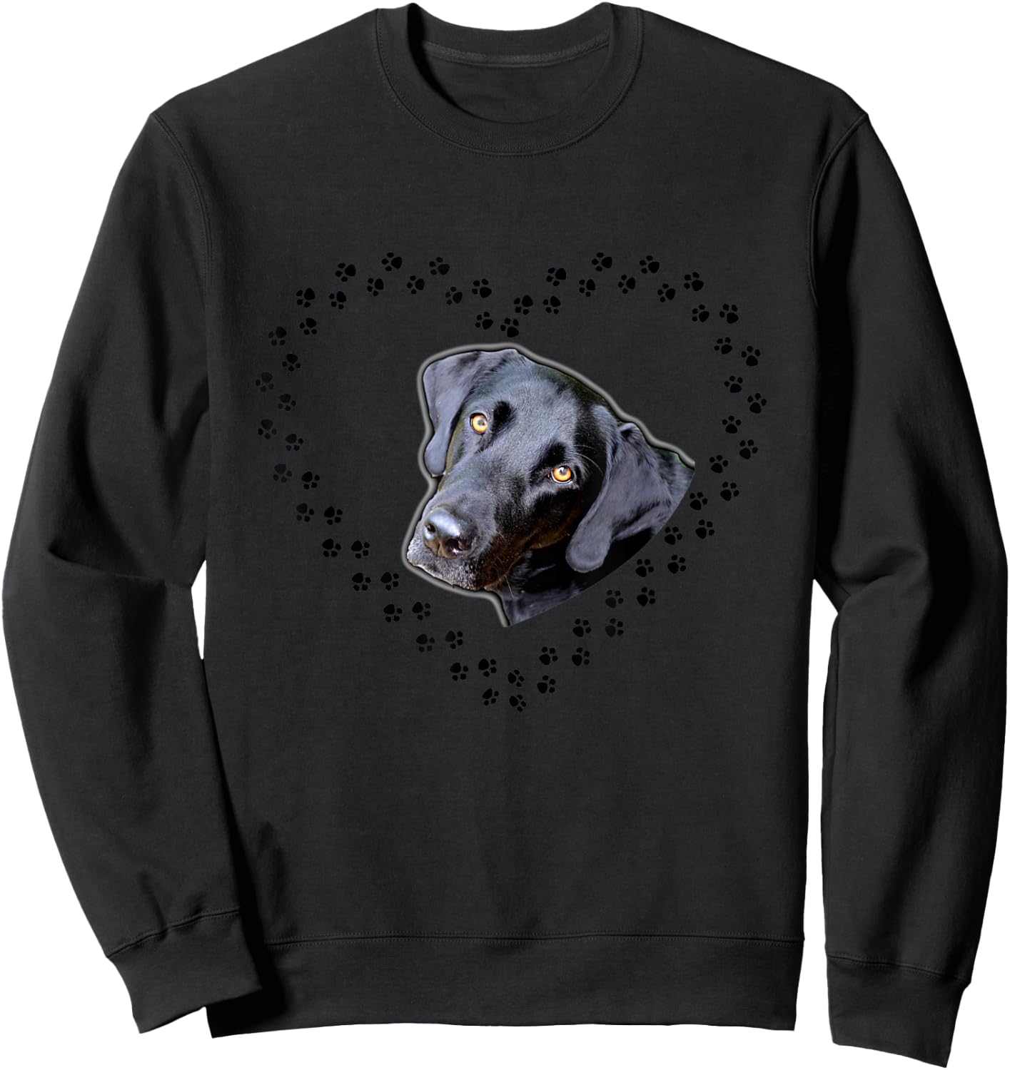 Black Labrador Retriever Dog Sweatshirt - Sweatshirt | Black