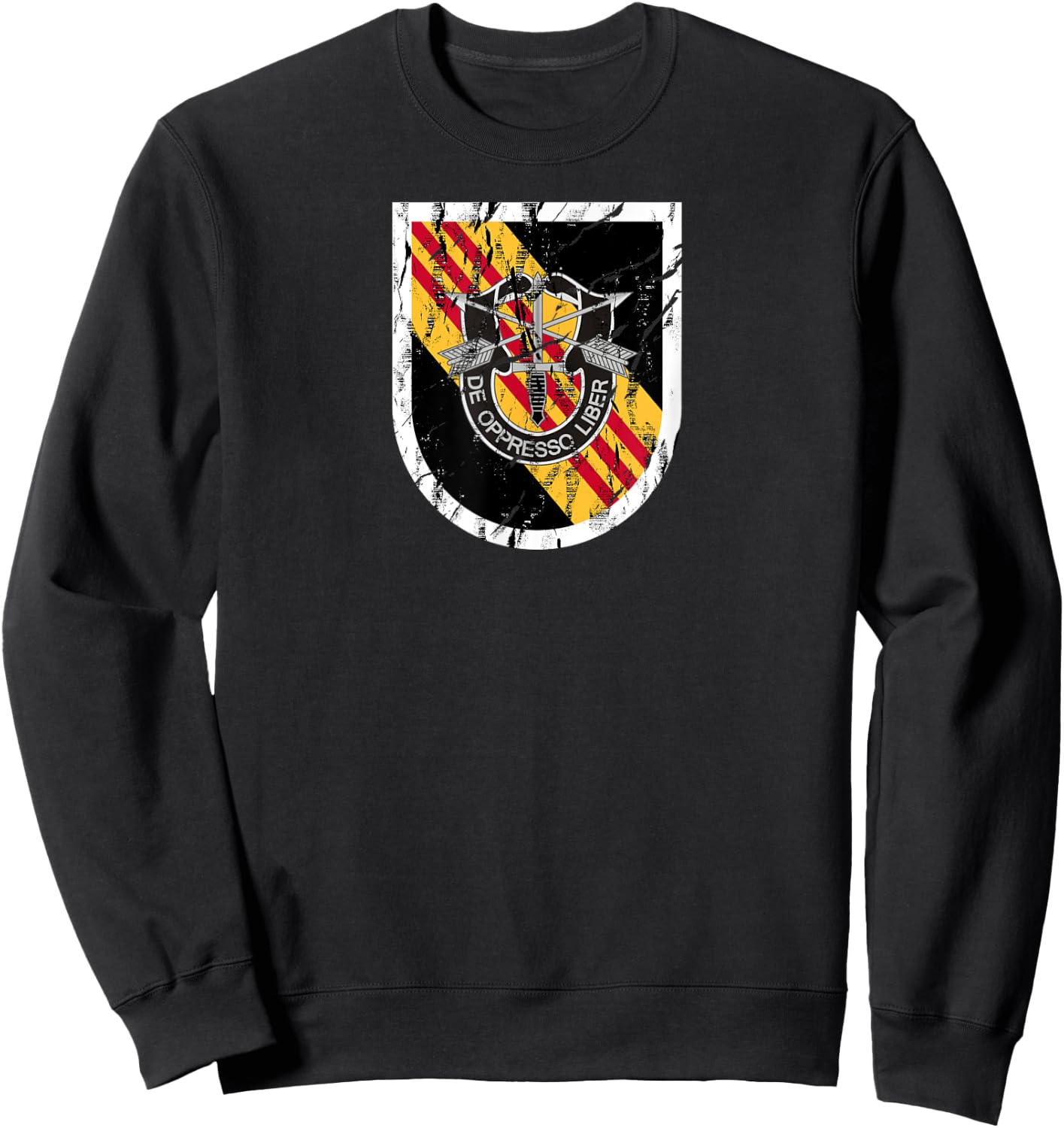 US Special Forces Shirt - 5th Group (SFG) - Distressed Sweatshirt - Sweatshirt | Black