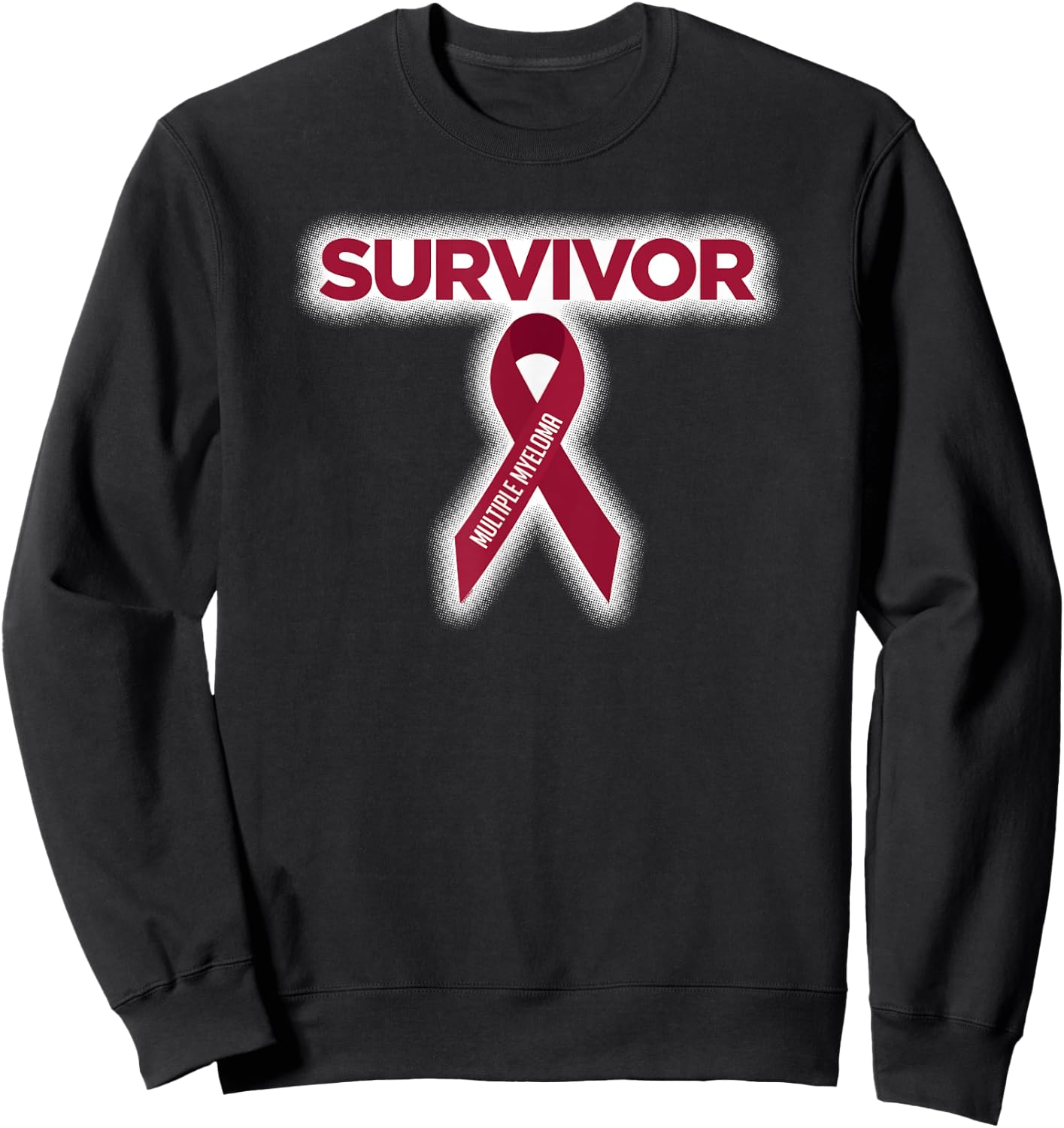 Multiple Myeloma Survivor with Awareness Ribbon Sweatshirt - Sweatshirt | Black