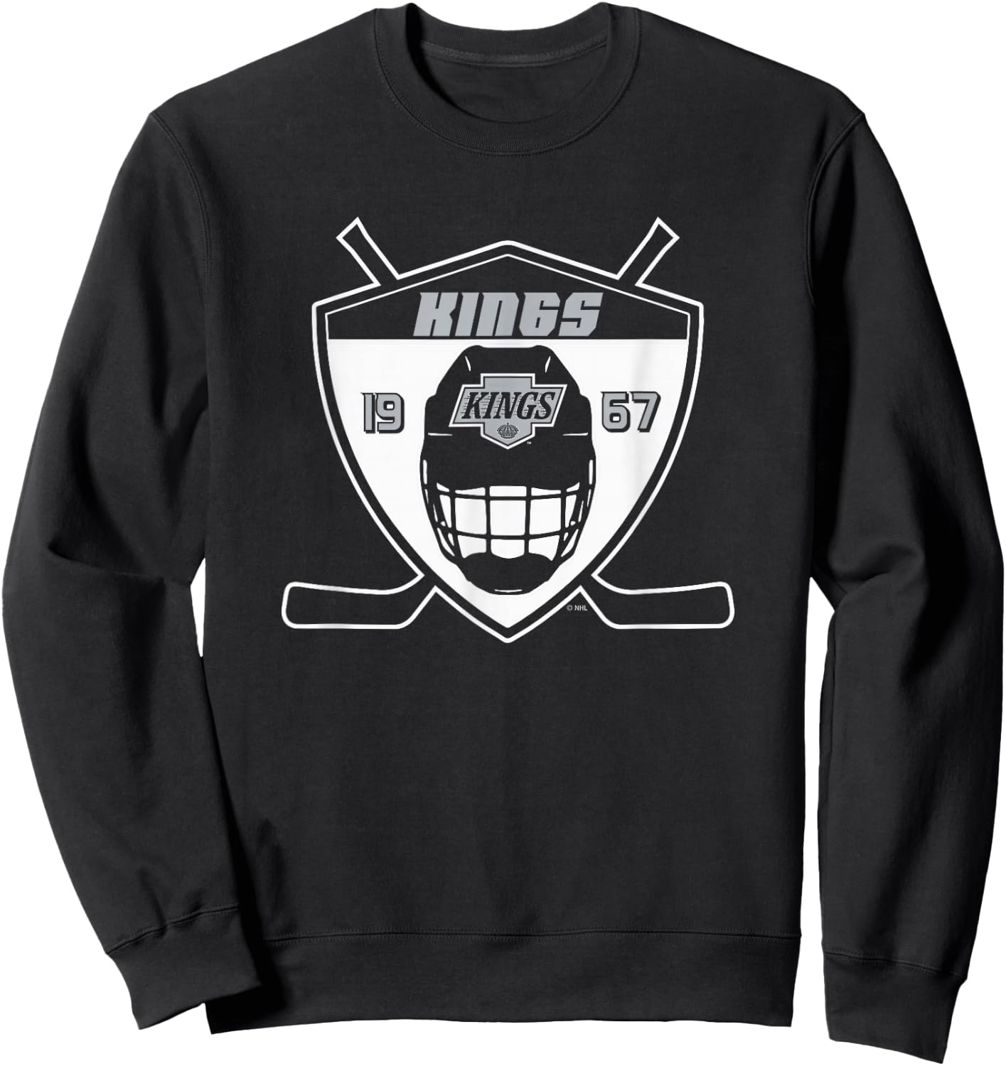 Los Angeles Kings Shield Black Officially Licensed Sweatshirt - Sweatshirt | Black