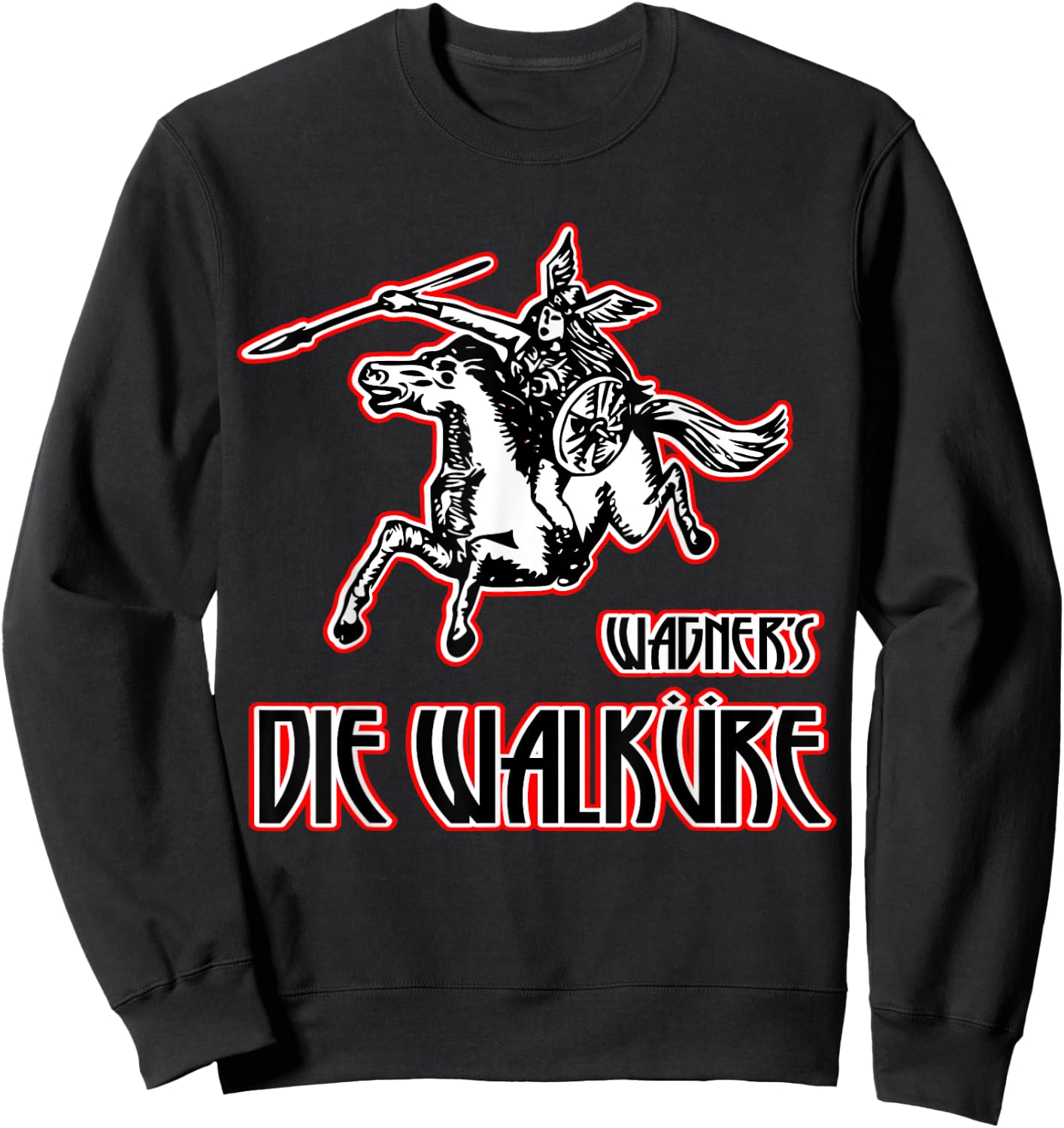 Wagner's Die Walkure epic music, Valkyrie color Sweatshirt - Sweatshirt | Black