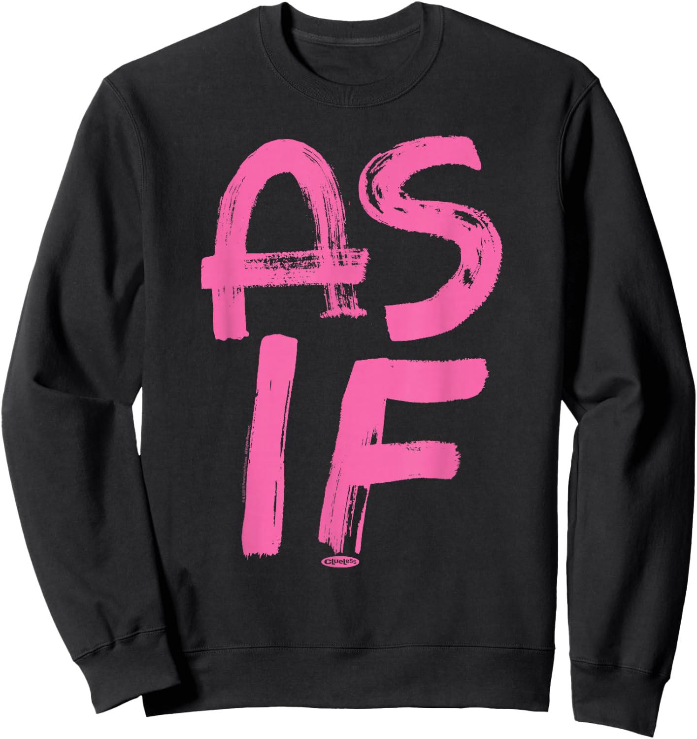 Clueless As If - Blue, Men's, Small, Short Sleeve, Classic Fit, Cotton/Polyester Blend, Officially Licensed Graphic Sweatshirt - Sweatshirt | Black