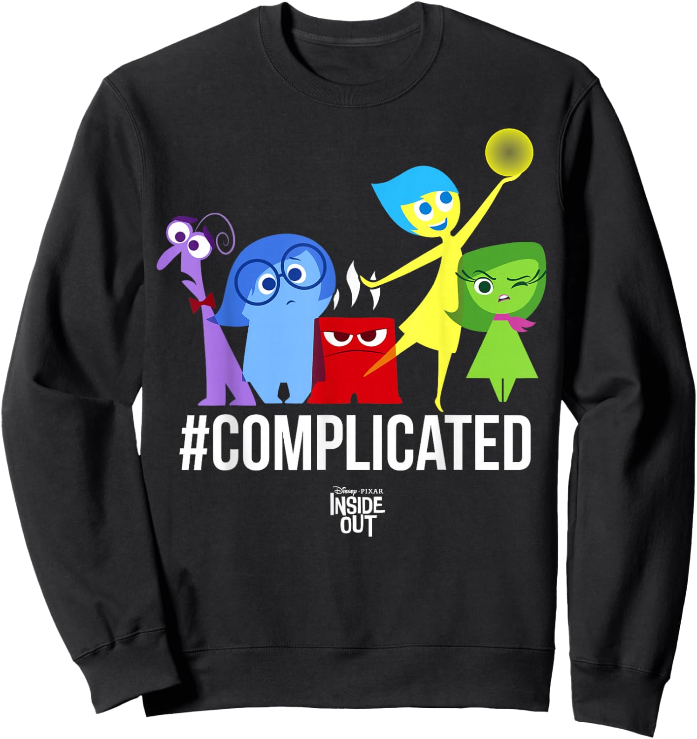 Disney Pixar Inside Out Complicated Emotions Group Shot Sweatshirt - Sweatshirt | Black