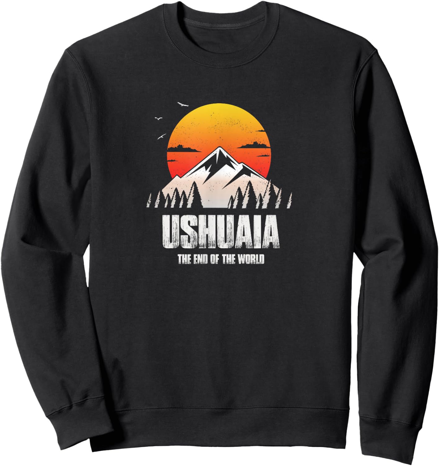 Ushuaia Men's Retro Ushuaia-themed , Black, Small Sweatshirt - Sweatshirt | Black