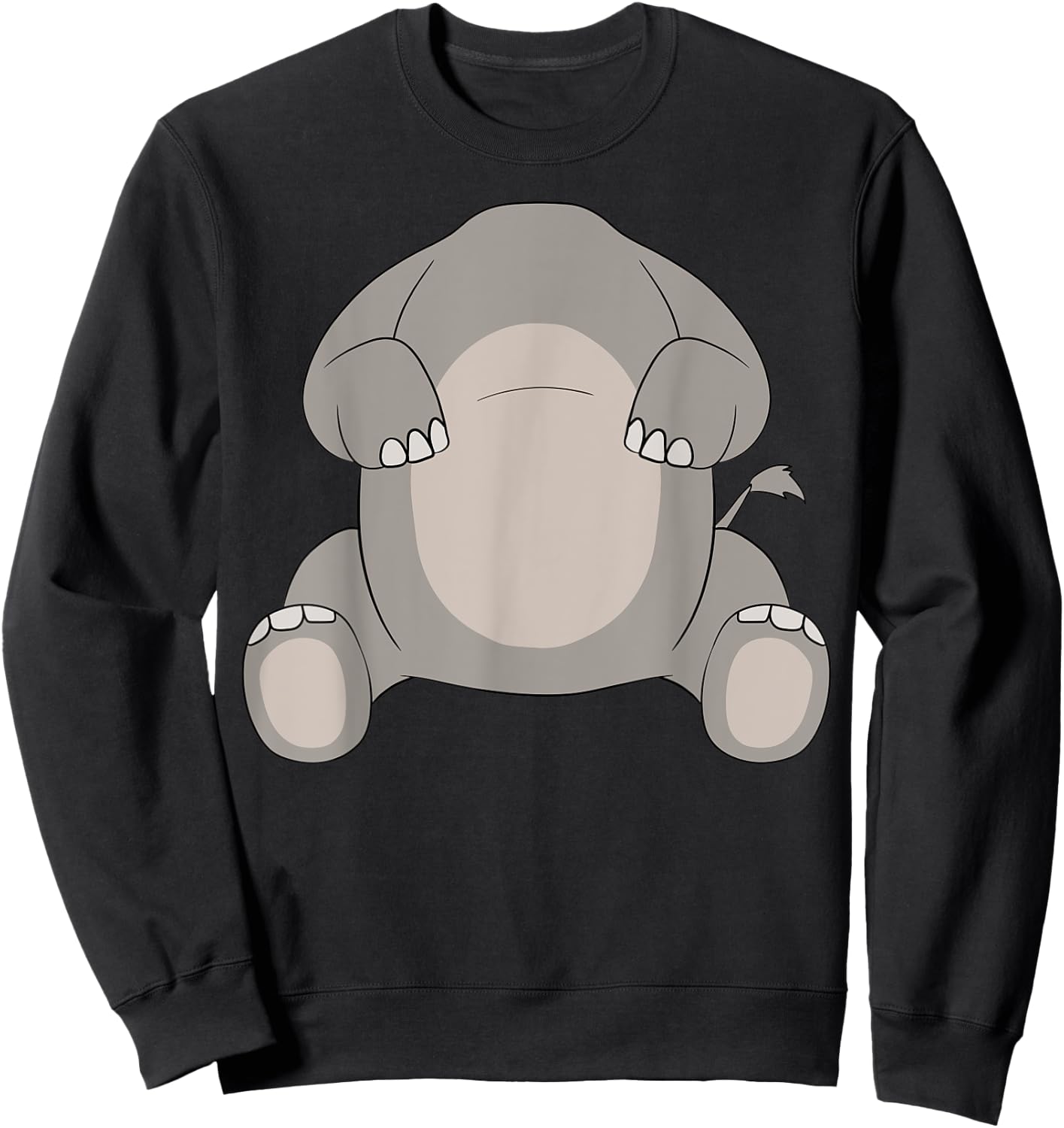 Elephant Body Costume Easy Halloween Costume Gift Funny Sweatshirt - Sweatshirt | Black