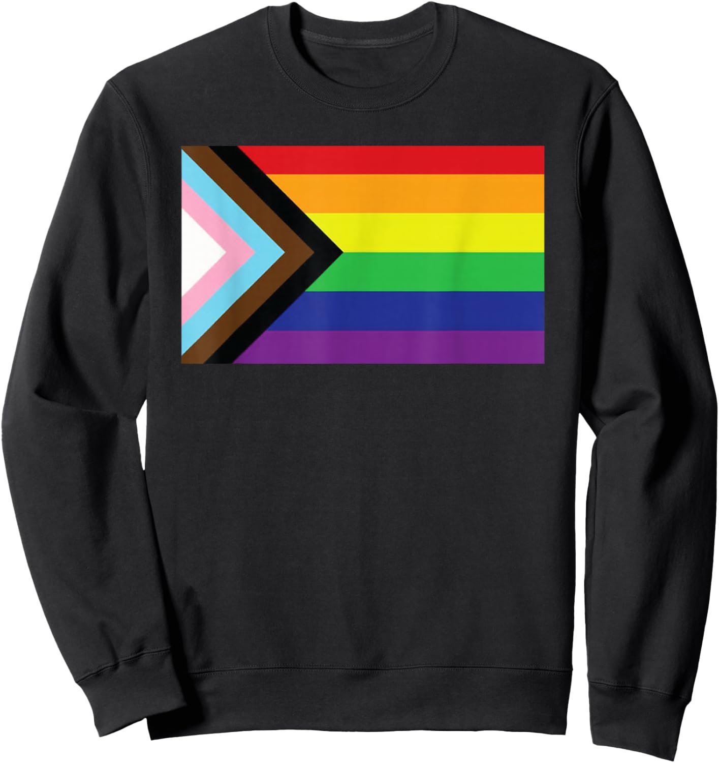 Progress Pride Flag Sweatshirt - Sweatshirt | Black