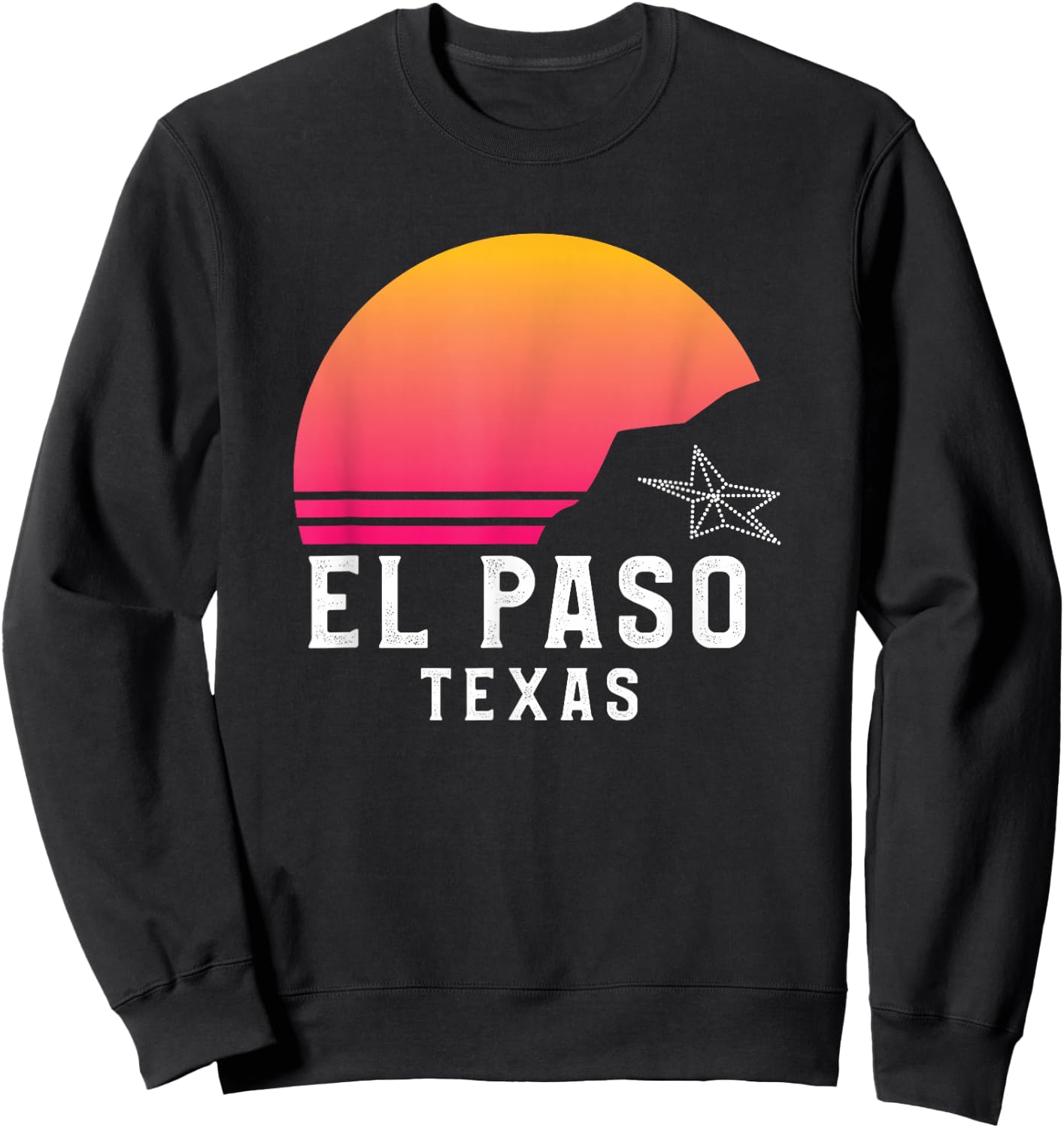 El Paso TX mountains sunset desert 915 Texas Sweatshirt - Sweatshirt | Black
