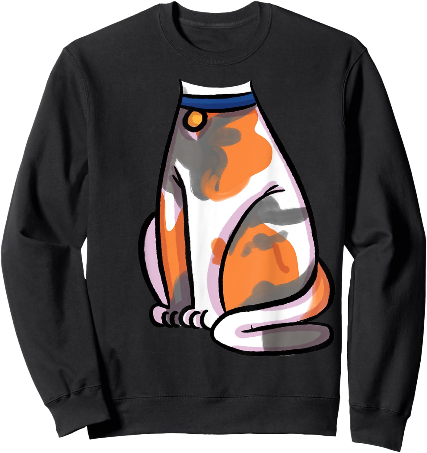 Calico Cat Costume Shirt - Halloween Cat Outfit Sweatshirt - Sweatshirt | Black