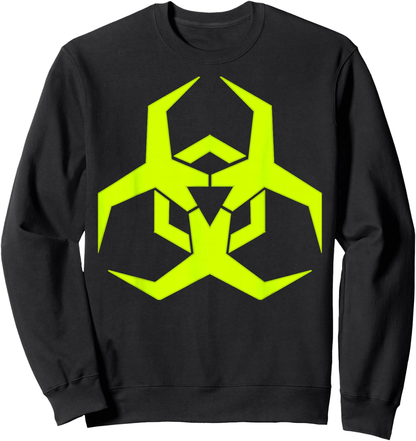 Toxic Neon Green Biohazard Symbol Sweatshirt - Sweatshirt | Black