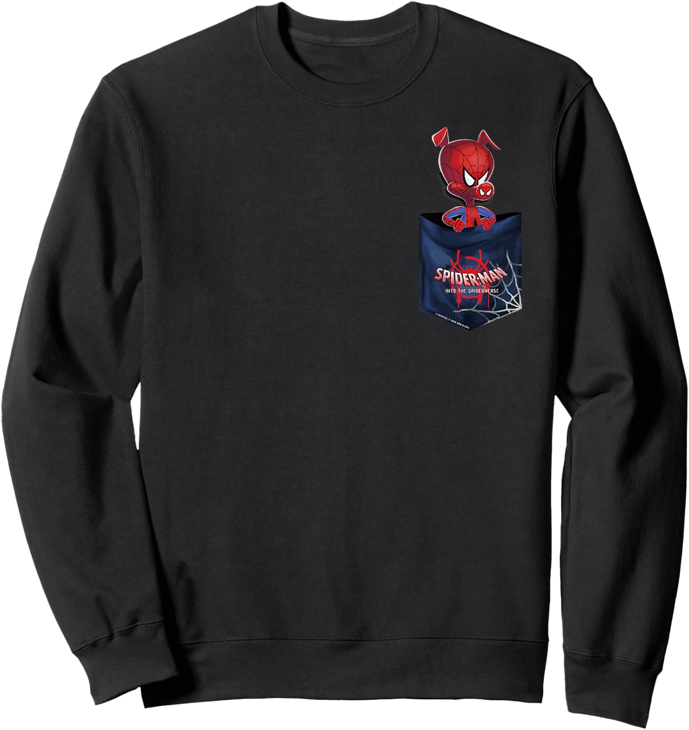 Marvel Spider-Man Spiderverse Spider-Ham Pocket Sweatshirt - Sweatshirt | Black
