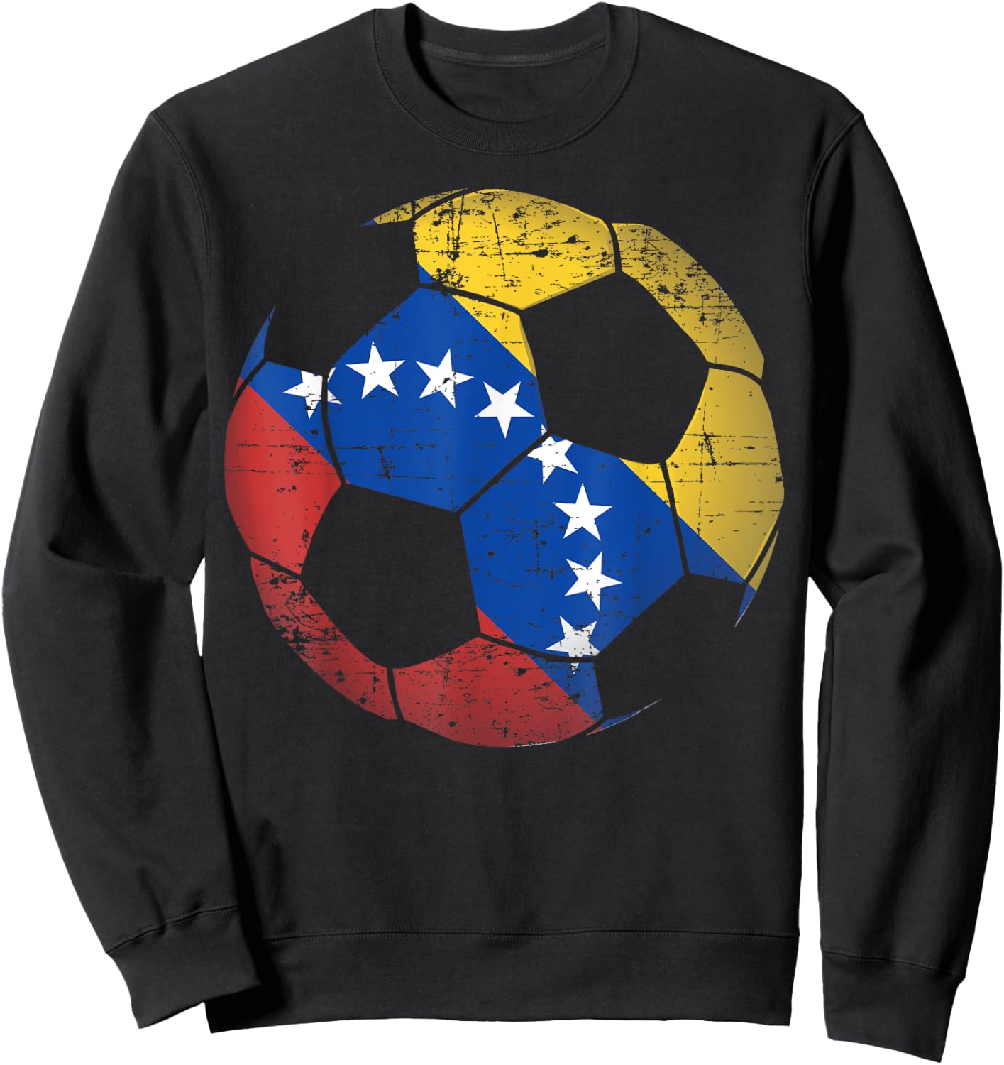 Venezuela Soccer Ball Flag - Venezuelan Football Soccer Sweatshirt - Sweatshirt | Black