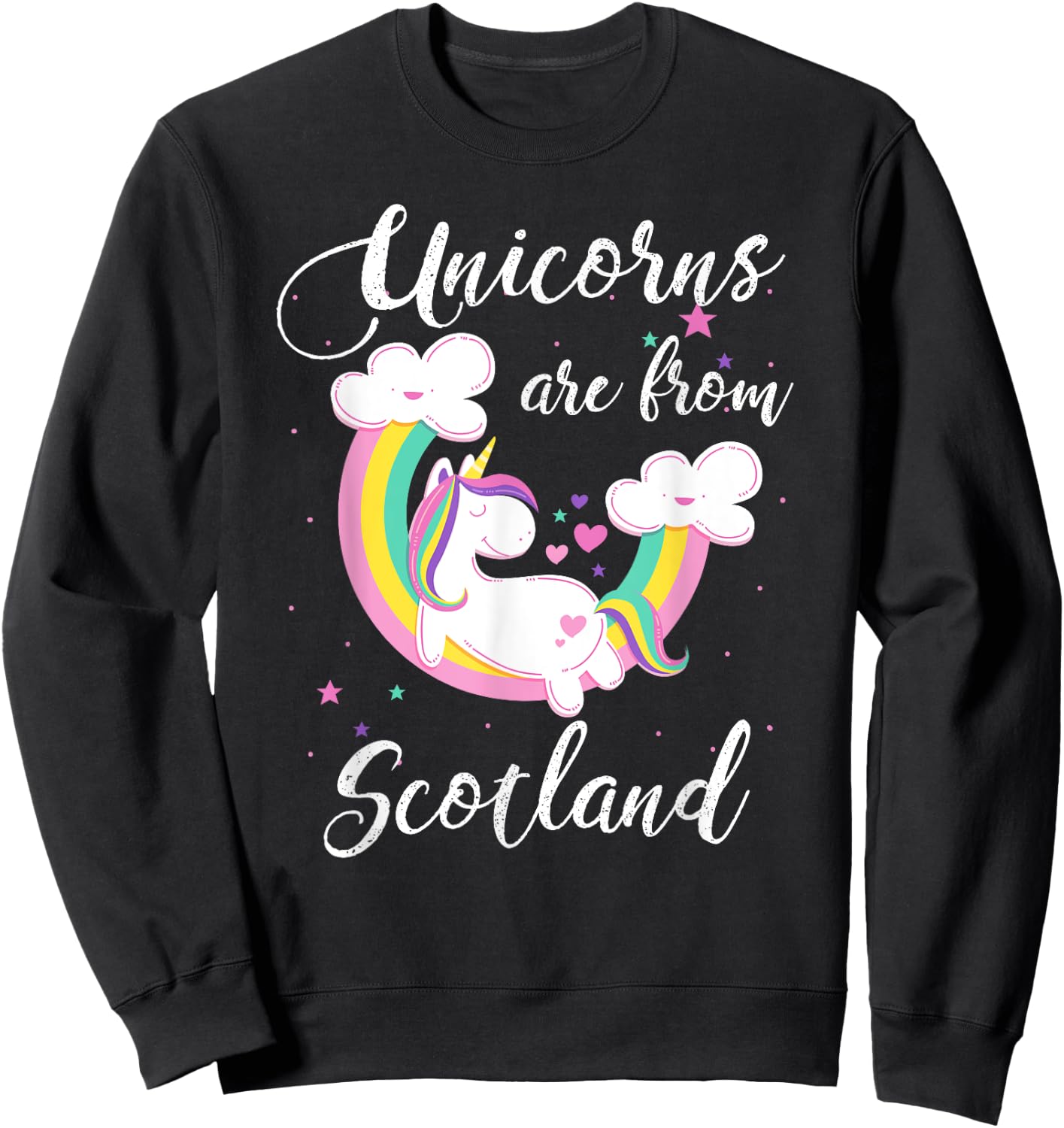 Unicorns Are From Scotland / Magical Unicorn Gift Sweatshirt - Sweatshirt | Black
