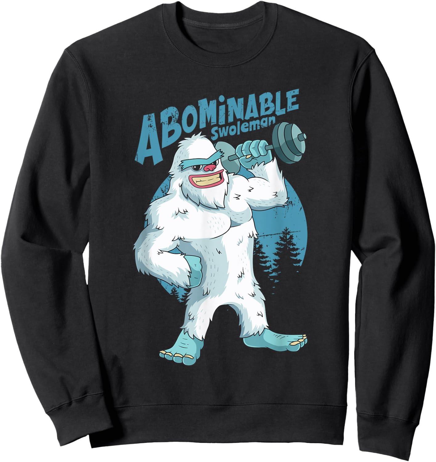 Yeti Abominable Swoleman Weightlifting Gym Fitness Training Sweatshirt - Sweatshirt | Black