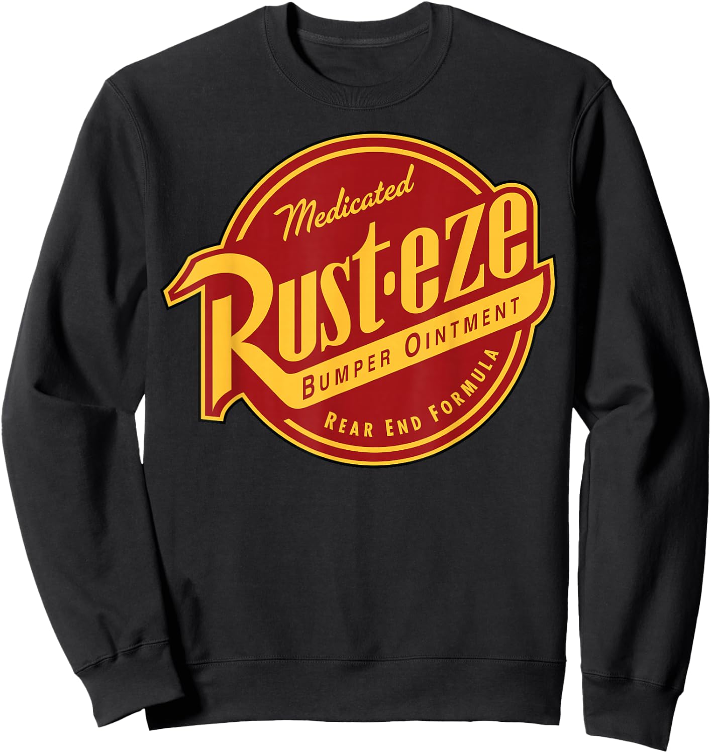 Disney Pixar Cars 2 Rust-Eze Ointment Vintage Badge Logo Sweatshirt - Sweatshirt | Black