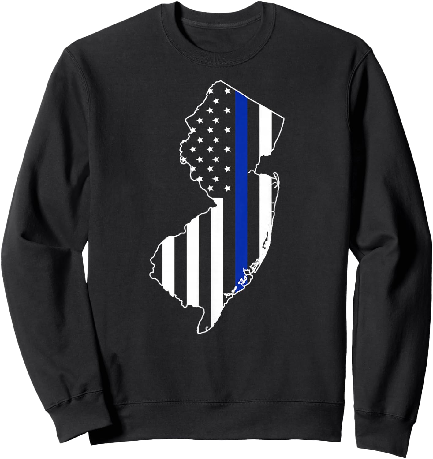 New Jersey Thin Blue Line NJ State Police Shirt Sweatshirt - Sweatshirt | Black