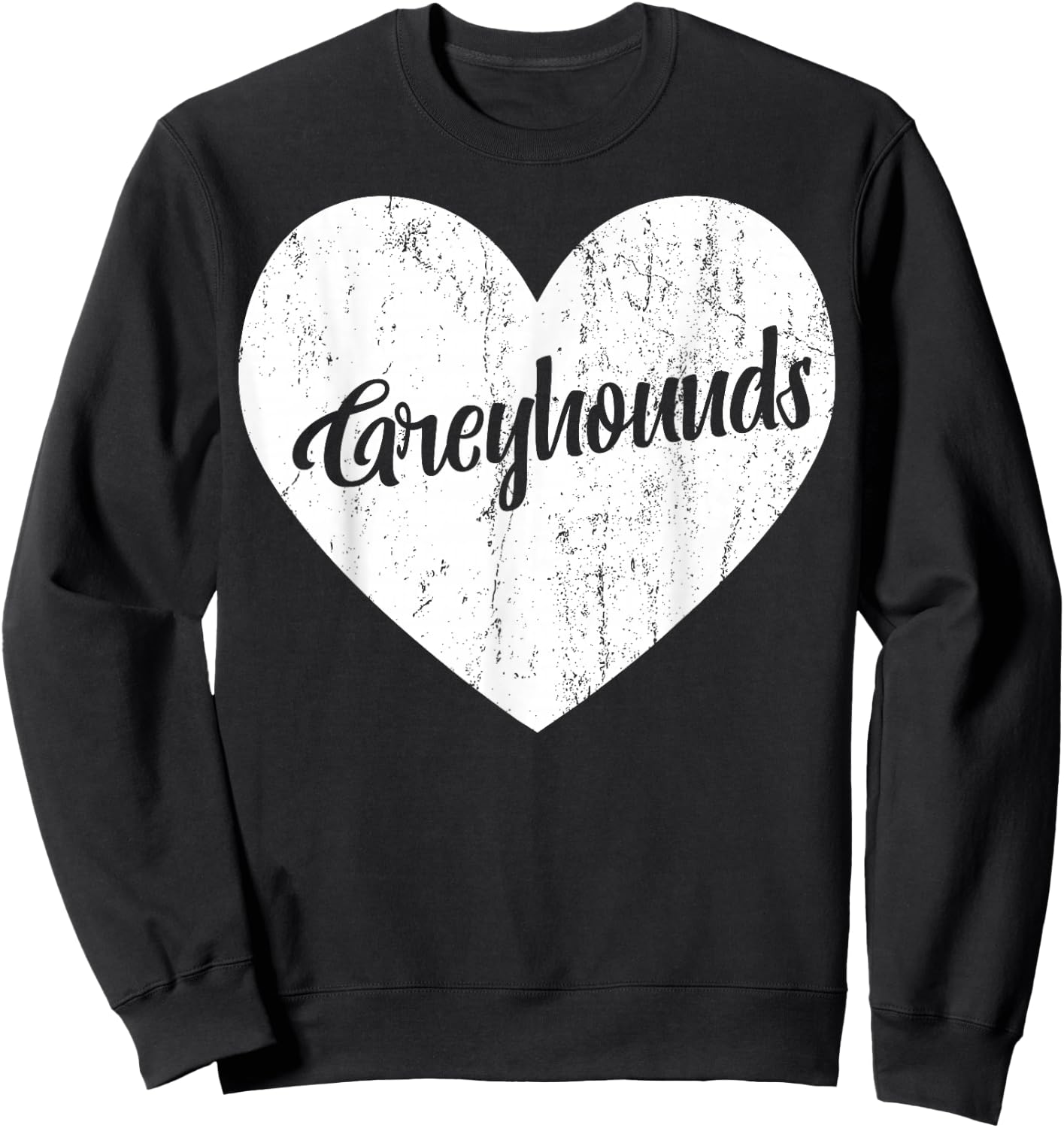 Greyhounds School Sports Fan Team Spirit Mascot Heart Gift Sweatshirt - Sweatshirt | Black
