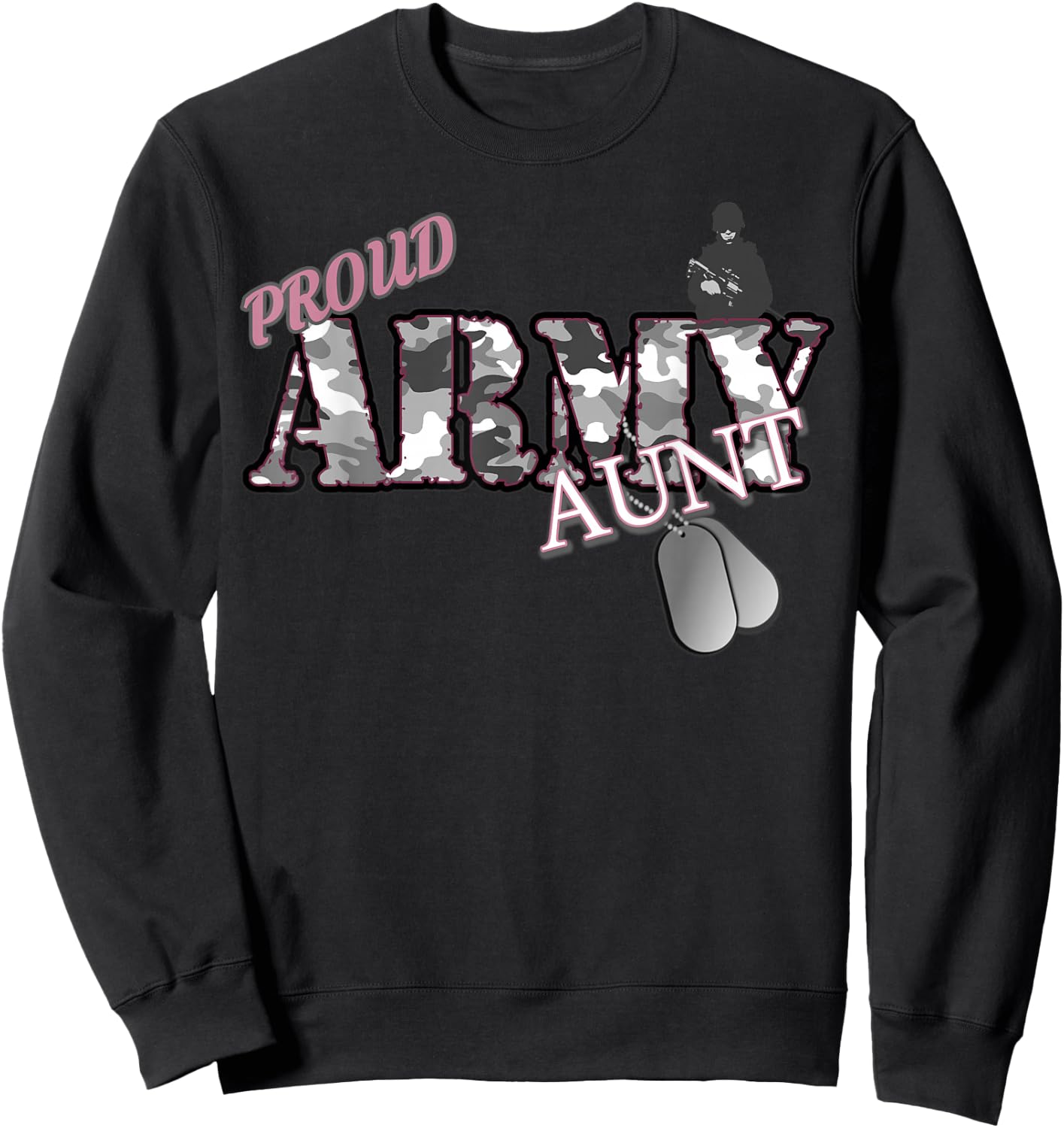 Proud Army Aunt Sweatshirt - Sweatshirt | Black