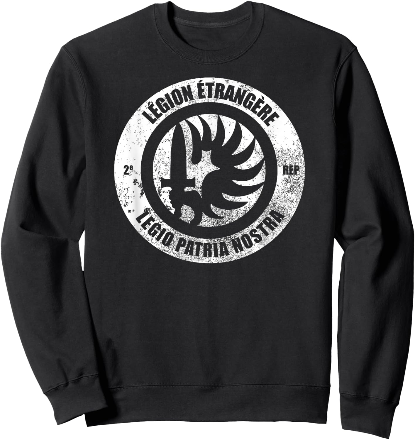 French Foreign Legion Paratrooper T shirt - 2 Rep Sweatshirt - Sweatshirt | Black