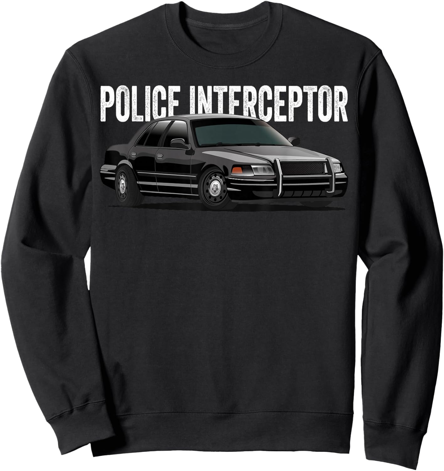 Police Interceptor Crown Vic Patrol car Sweatshirt - Sweatshirt | Black