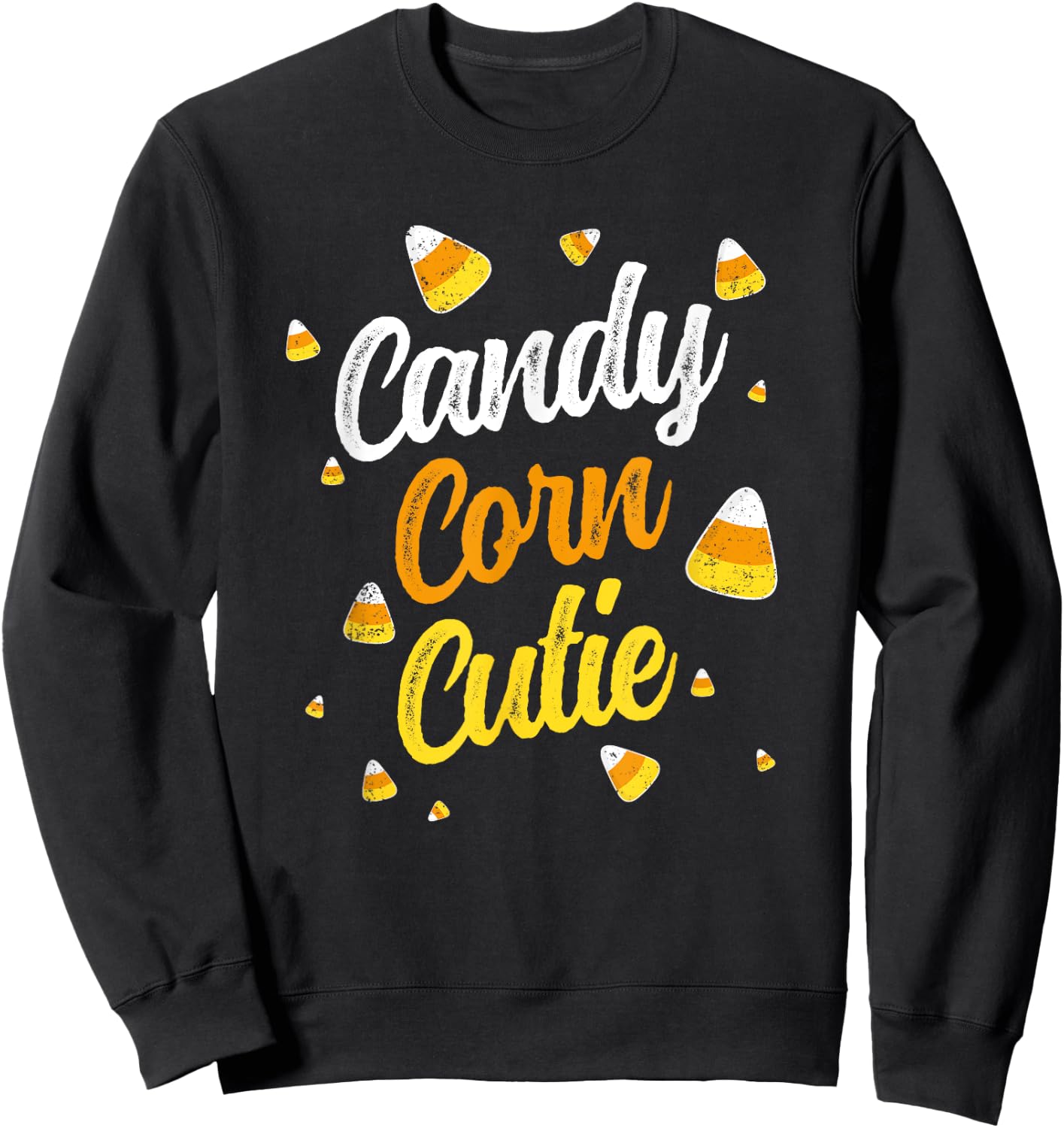 Candy Corn Cutie Halloween Cute Party Sweatshirt - Sweatshirt | Black