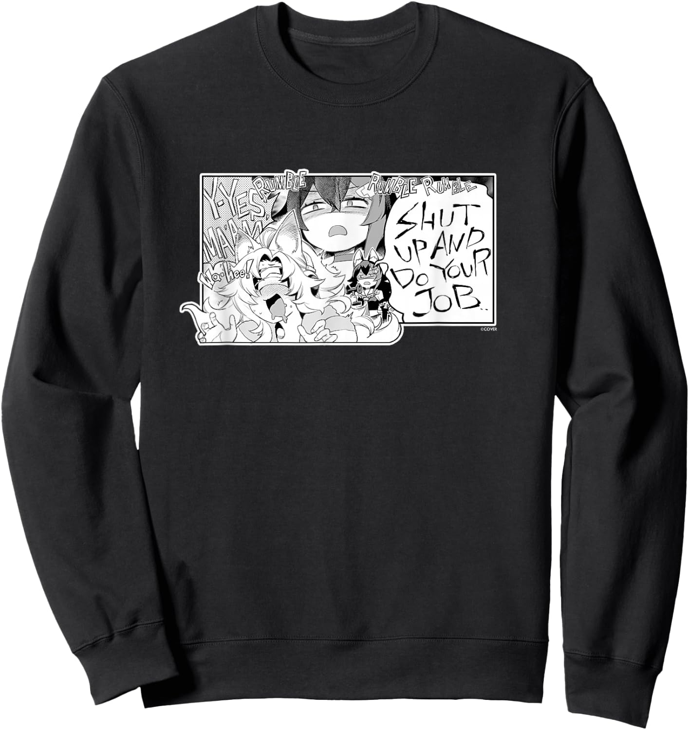 〈Ookami Mio〉Yamato Phantasia Manga Panel (English) Sweatshirt - Sweatshirt | Black