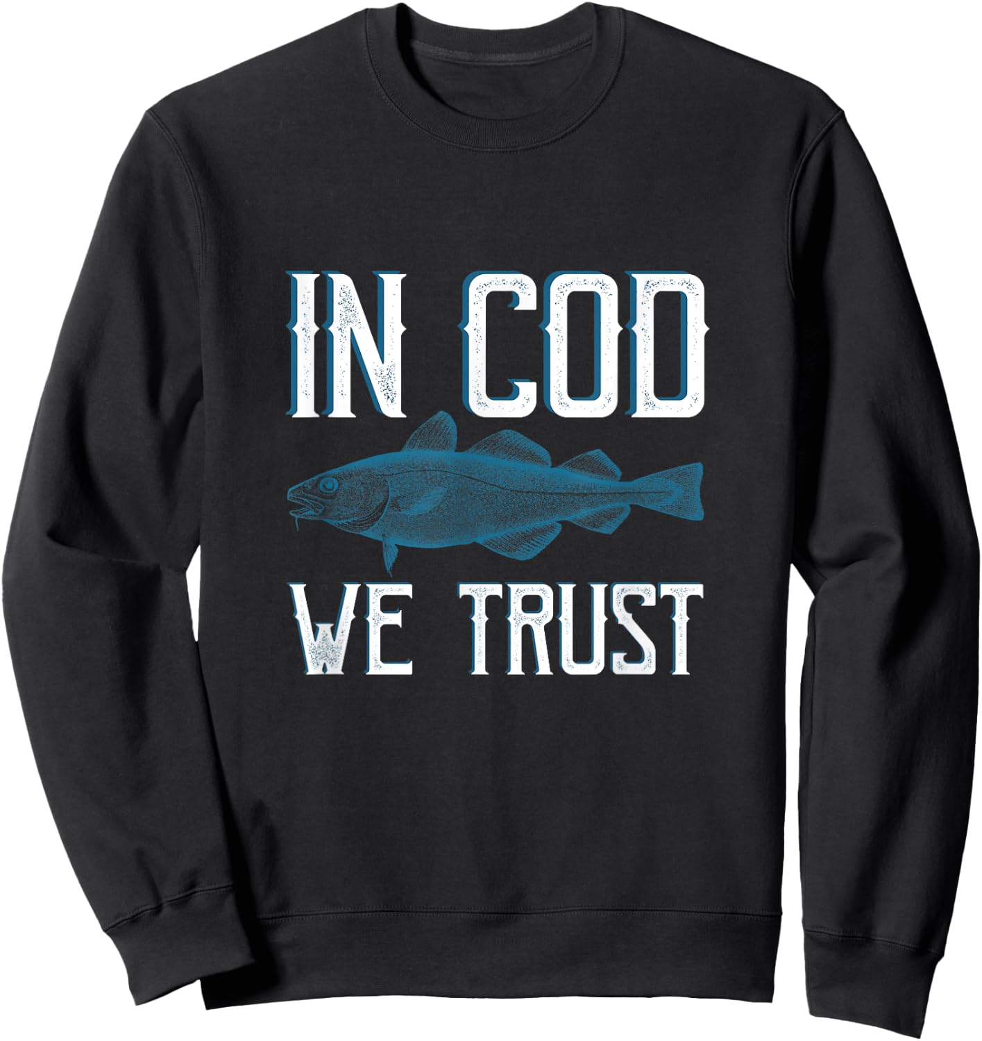 In COD We Trust Funny Fishing Men Portuguese Pride Sweatshirt - Sweatshirt | Black