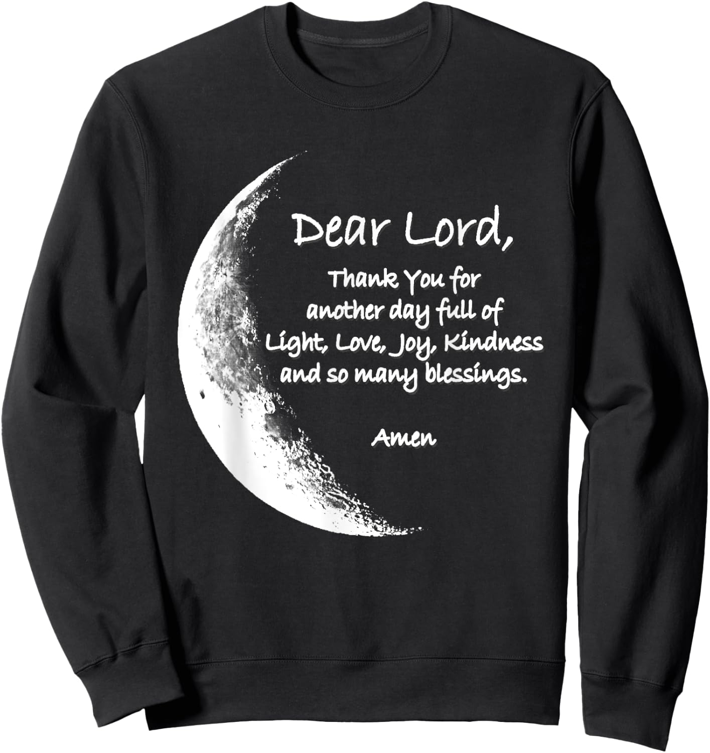 Christian Night Bedtime Prayer Pajama Faith and Love for God Sweatshirt - Sweatshirt | Black