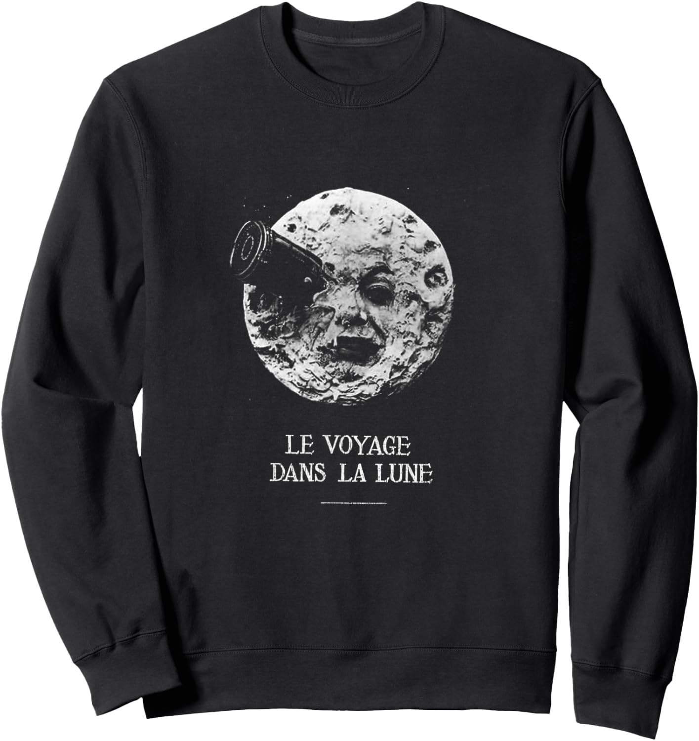 A Trip to the Moon (1902) Silent Movie Moon Sweatshirt - Sweatshirt | Black