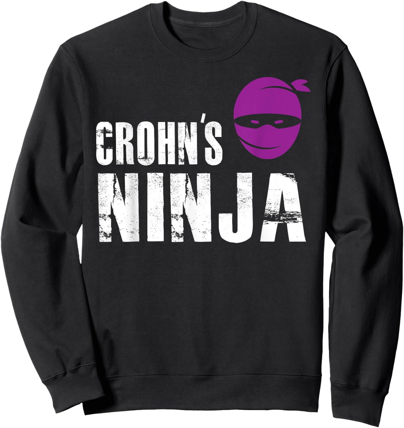 Crohn's Ninja - Support Awareness Fighter Sweatshirt - Sweatshirt | Black