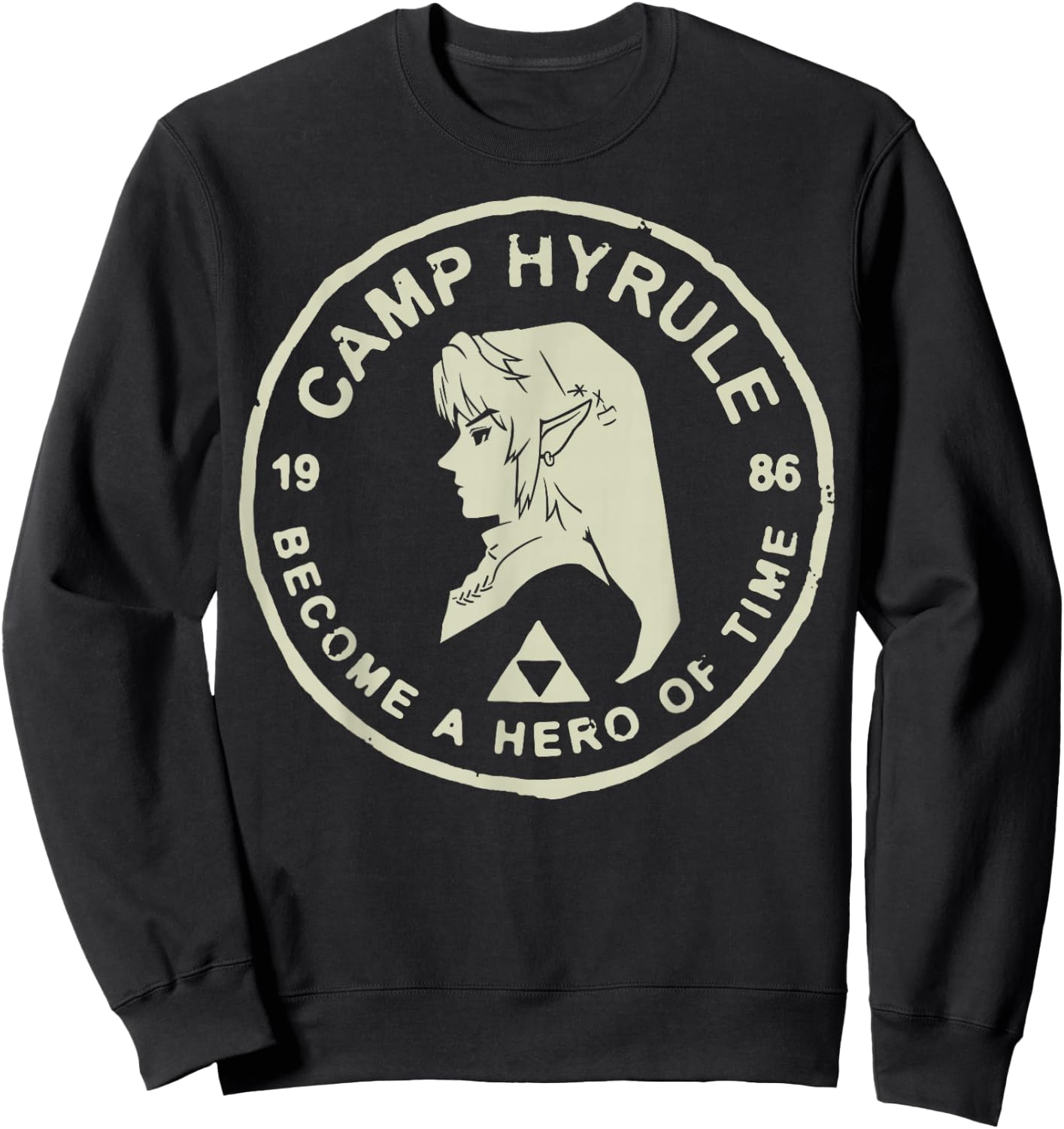 Legend of Zelda Link Camp Hyrule 1986 Craft Graphic Sweatshirt - Sweatshirt | Black