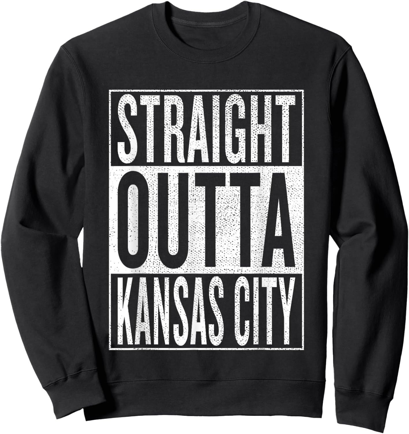 Straight Outta Kansas City Great Travel & Gift Sweatshirt - Sweatshirt | Black