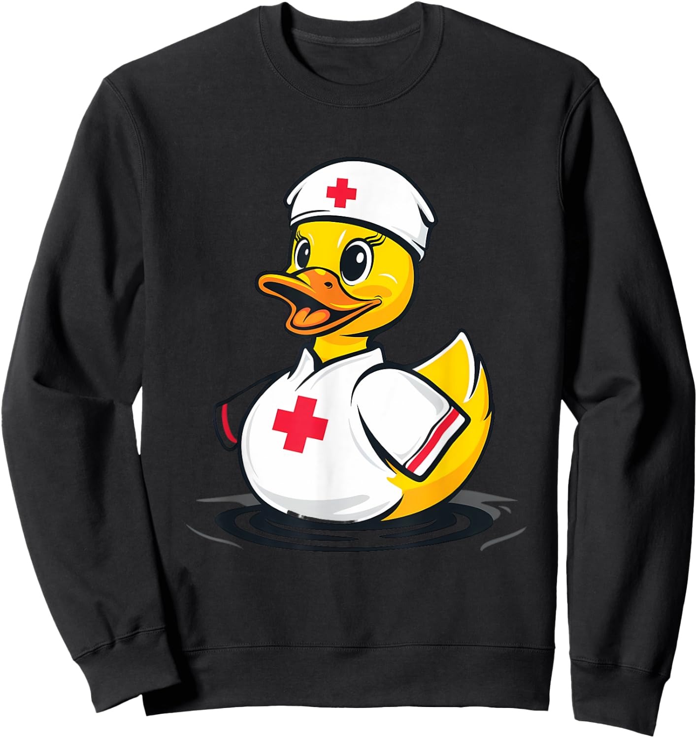 Rubber Duck Nurse Doctor Rubber Duck Healthcare Nursing Sweatshirt - Sweatshirt | Black