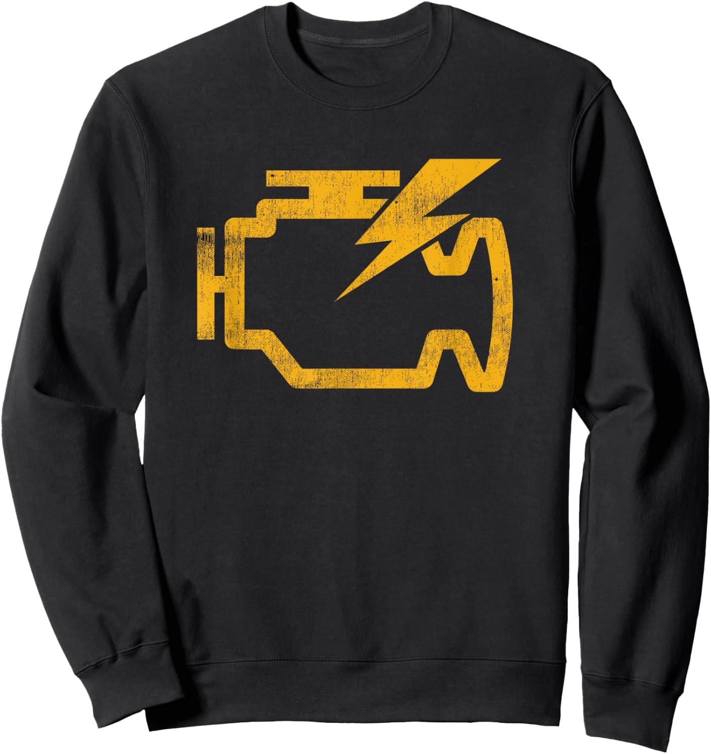 Vintage MECHANICS check Engine lights on Garage Sweatshirt - Sweatshirt | Black