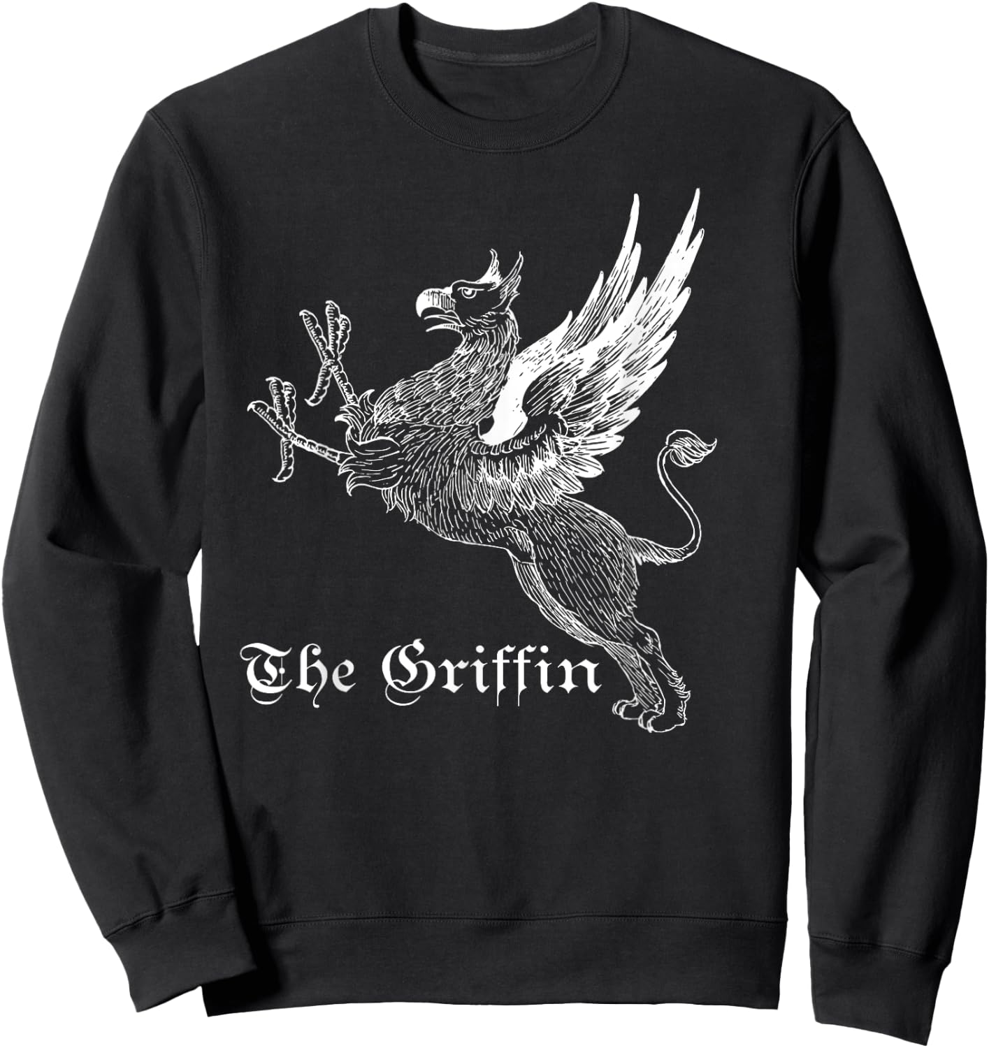 The Griffin Mythical Griffin Shirt White Lines Sweatshirt - Sweatshirt | Black