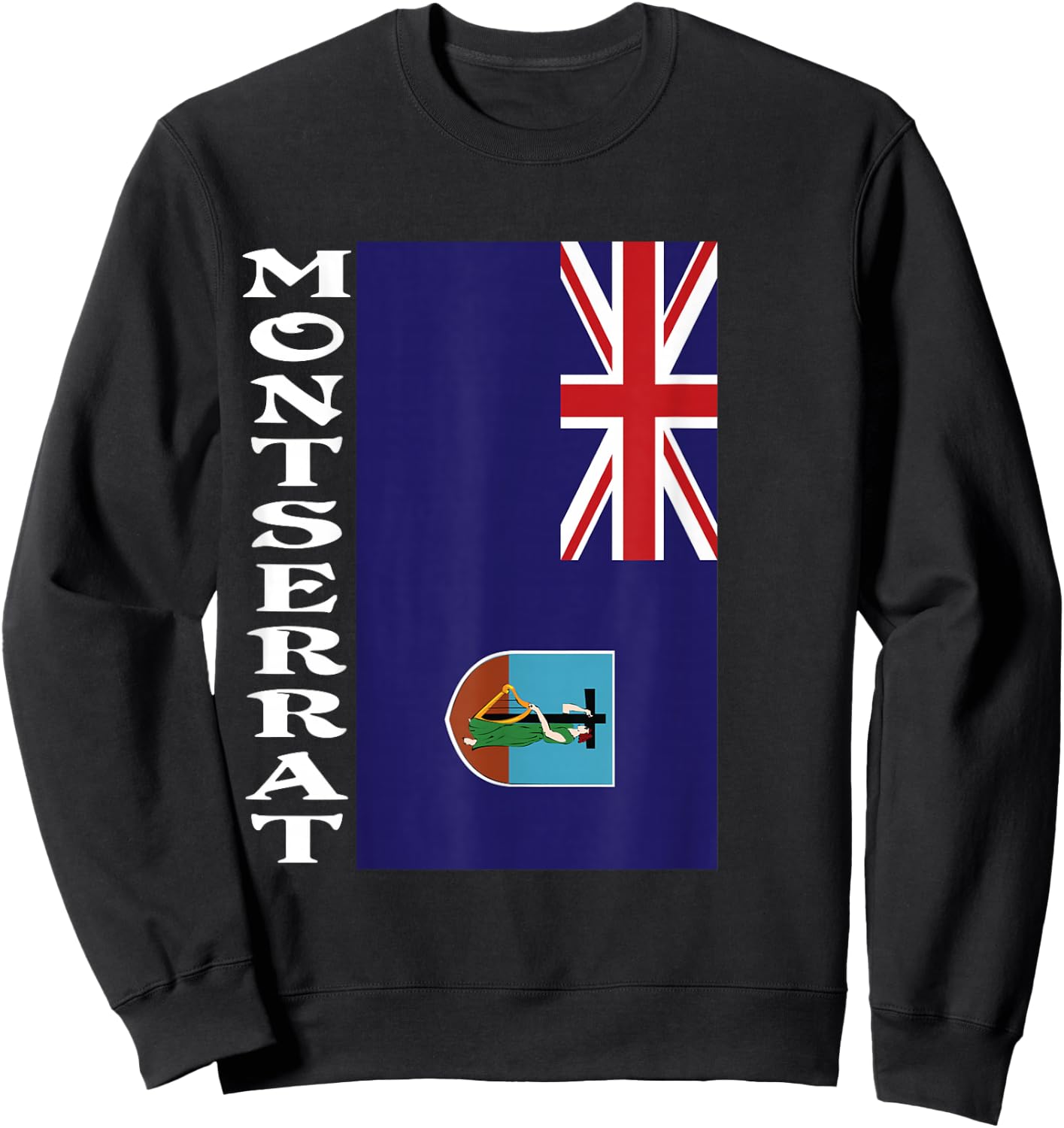 Montserrat Flag Sweatshirt - Sweatshirt | Black