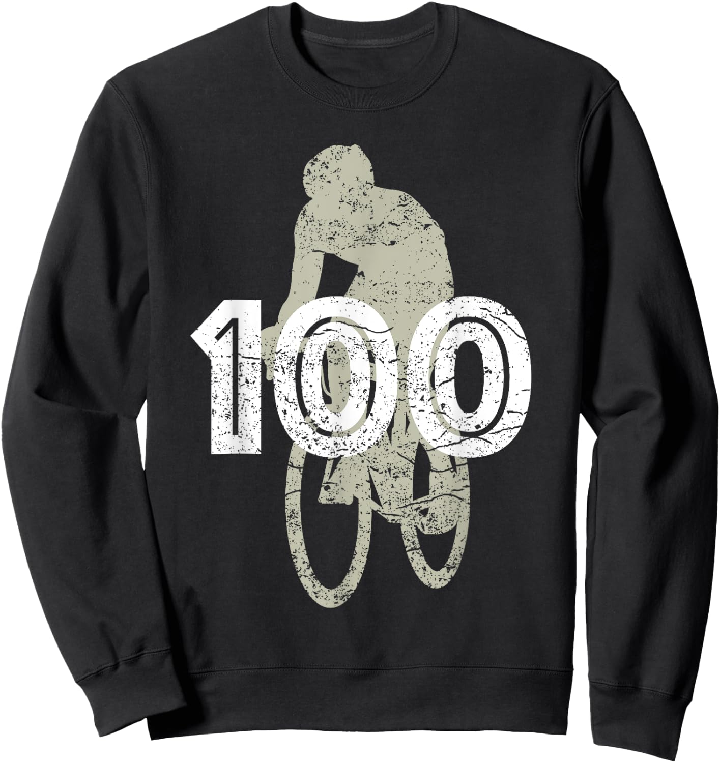 Cycling 100 Miles for the cyclist that rides a bike Sweatshirt - Sweatshirt | Black