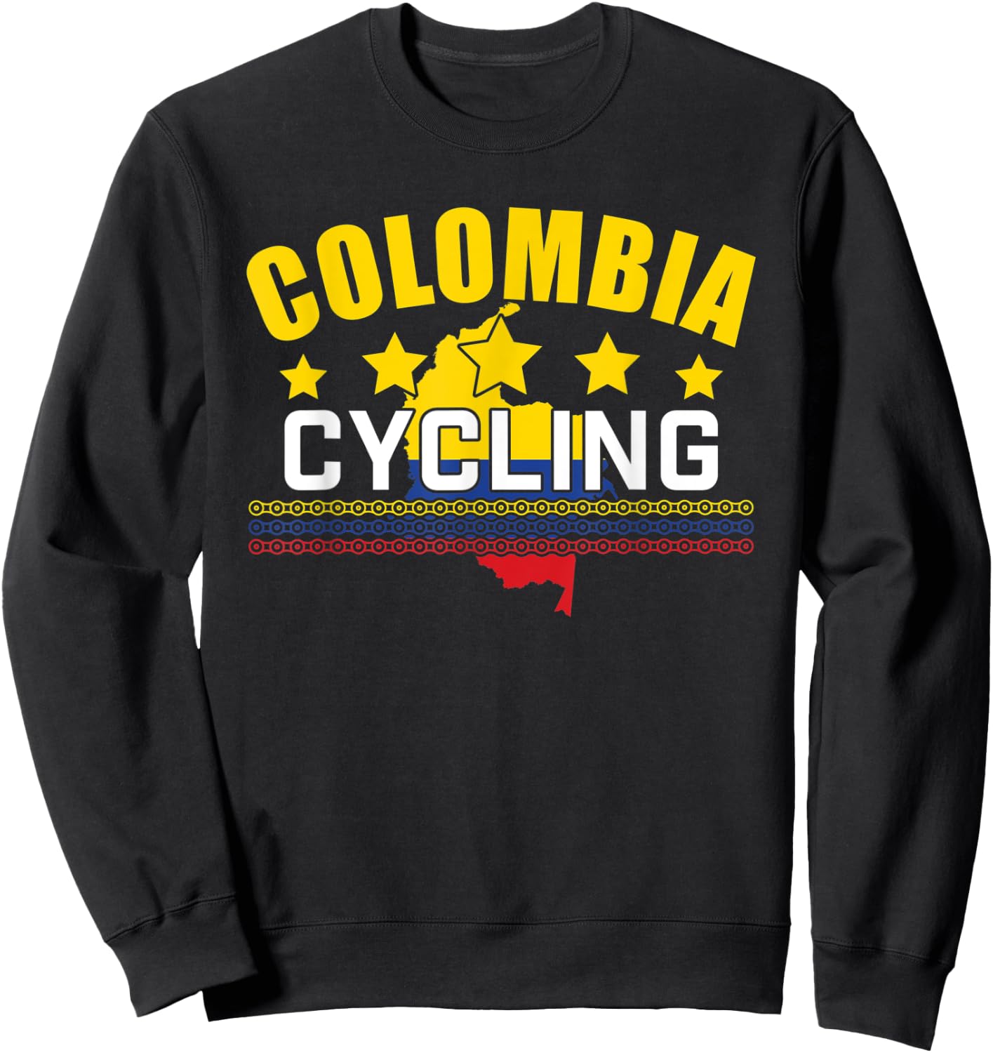 Colombian Cycling Shirt Colombia Flag Gift Cyclist Bicyclist Sweatshirt - Sweatshirt | Black